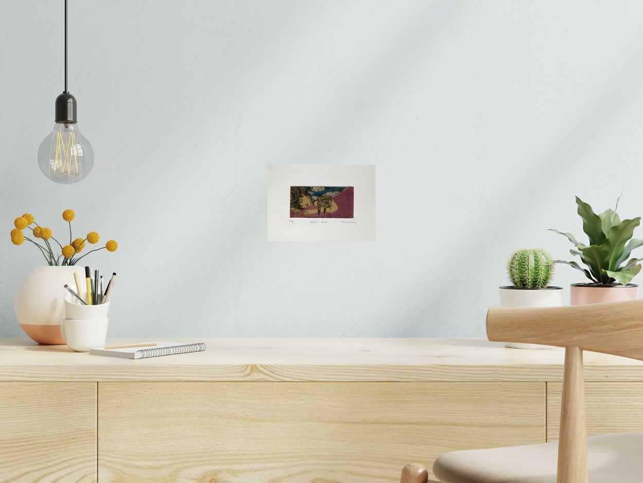 Gravure Partir donc de ATSUKO ISHII dans un intérieur – 15 × 21 cm