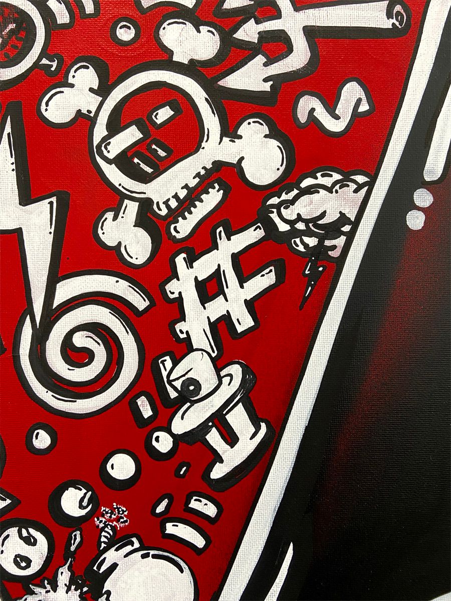 Tableau de GUTI a pour titre Grinch style street art dim : GUTIprix:250
