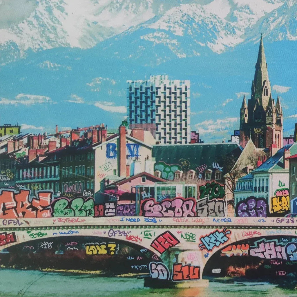 Editions d'art de BLACH a pour titre Grenoble style street art dim : BLACHprix:100