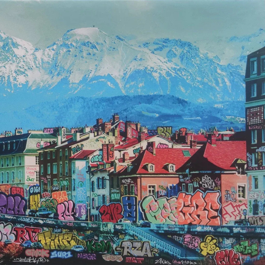 Editions d'art de BLACH a pour titre Grenoble style street art dim : BLACHprix:100