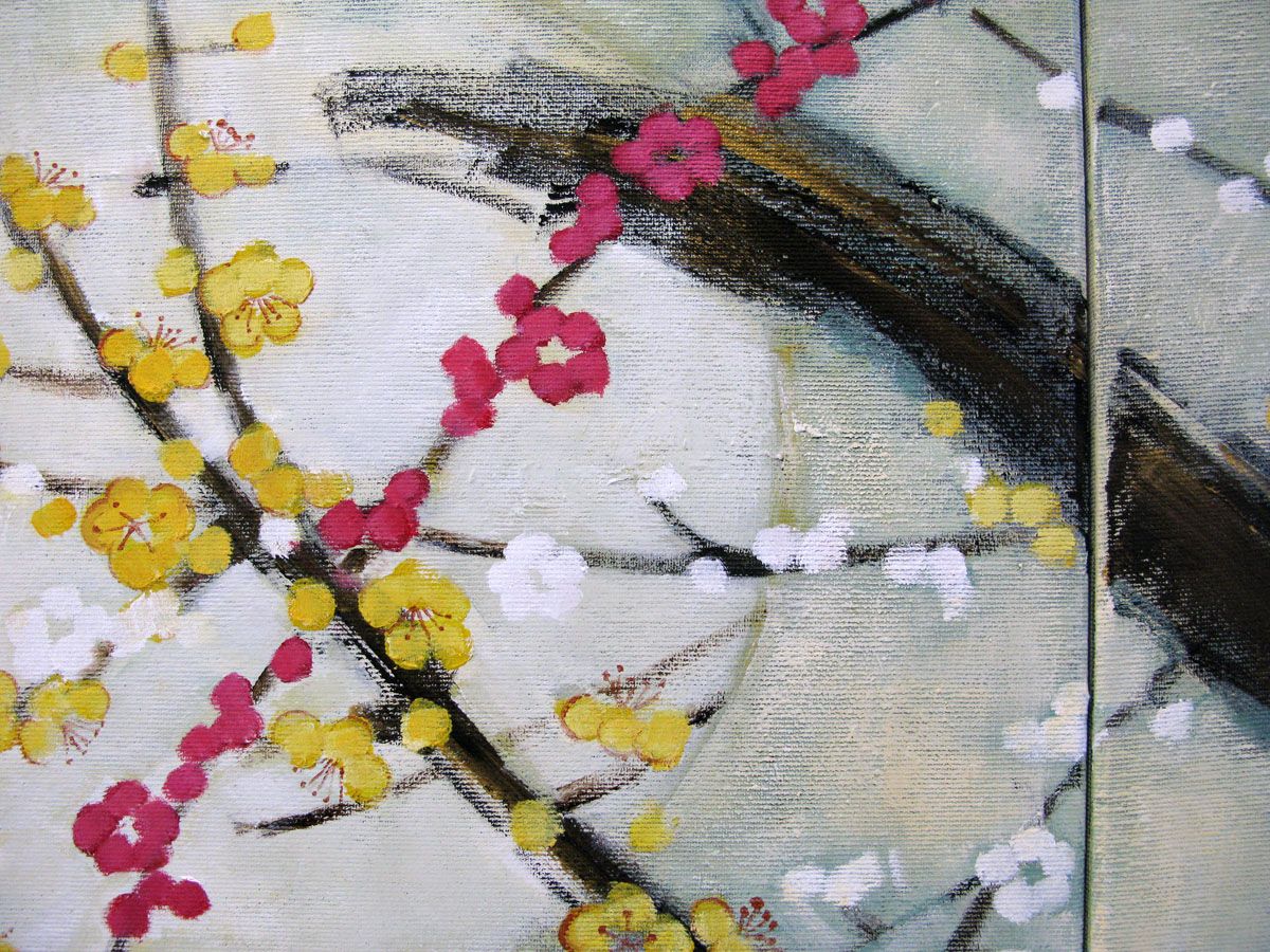 Tableau de JEONG MIN LEE a pour titre Dyptique - Lueur à l'aube style figuratif dim : JEONG MIN LEEprix:720