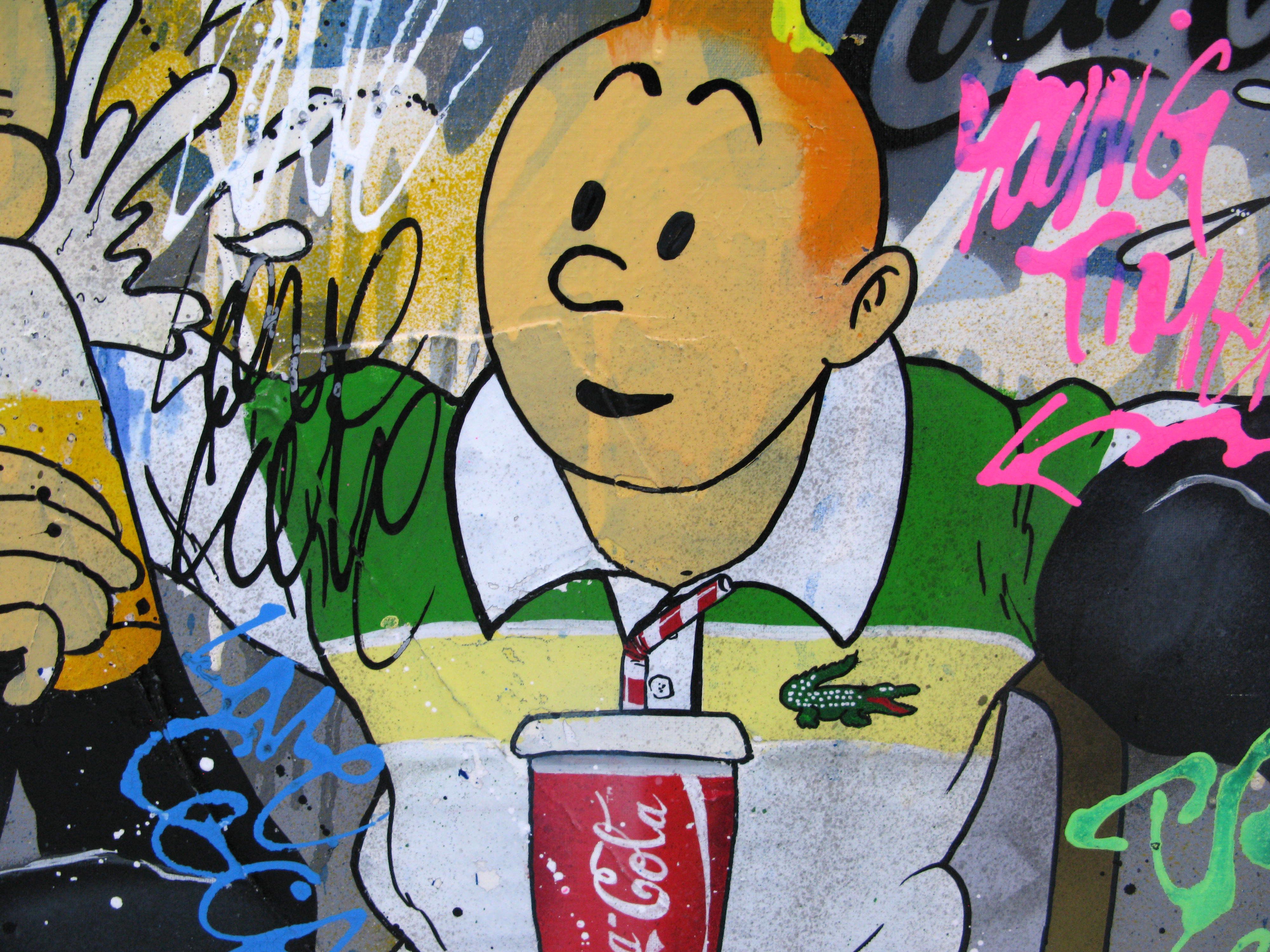Tableau de JUG a pour titre Wesh Les Vieux style street pop art, street art dim : JUGprix:1090