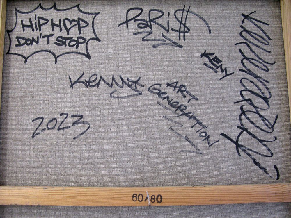 Tableau de KENY a pour titre Hip Hop style graffiti, street art dim : KENYprix:450