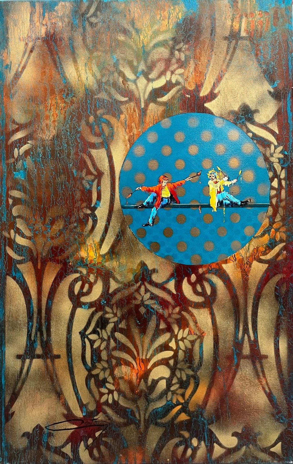 Tableau de Geneviève Canto a pour titre Les satisfactions style figuratif dim : Geneviève Cantoprix:2600