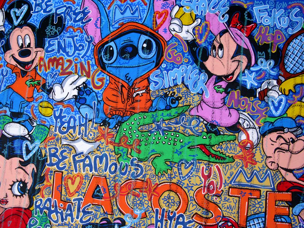 Tableau de RICO SAB a pour titre Lacoste style style street pop art, street art dim : RICO SABprix:1650
