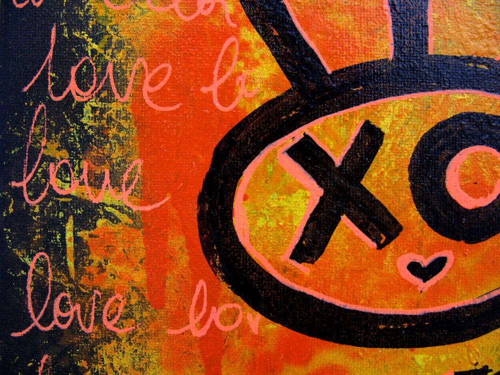 Tableau de LUSSY a pour titre lapin orange style graffiti, street pop art dim : LUSSYprix:80