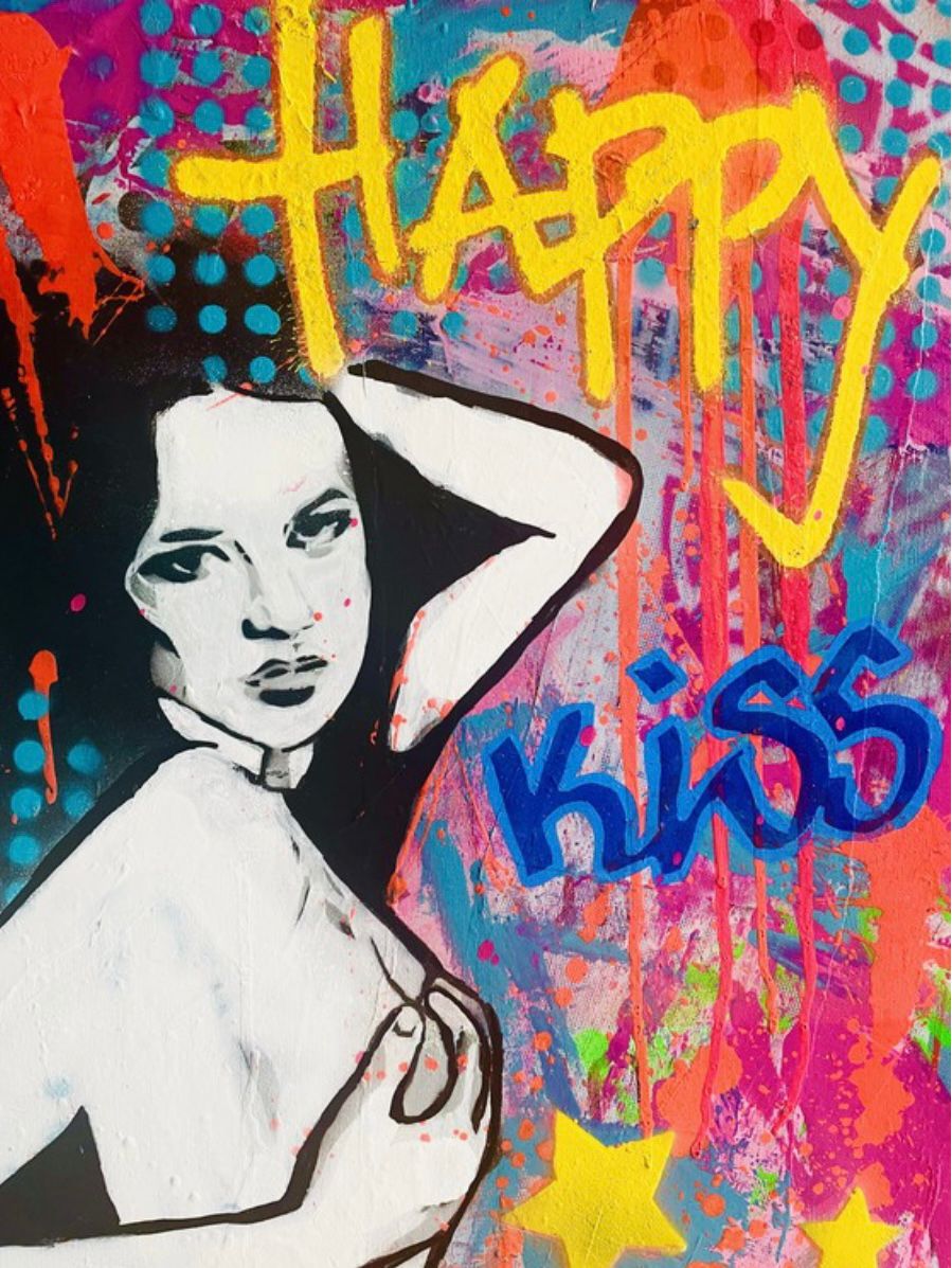 Tableau de SARA CHELOU a pour titre Love legalize it style street pop art dim : SARA CHELOUprix:750
