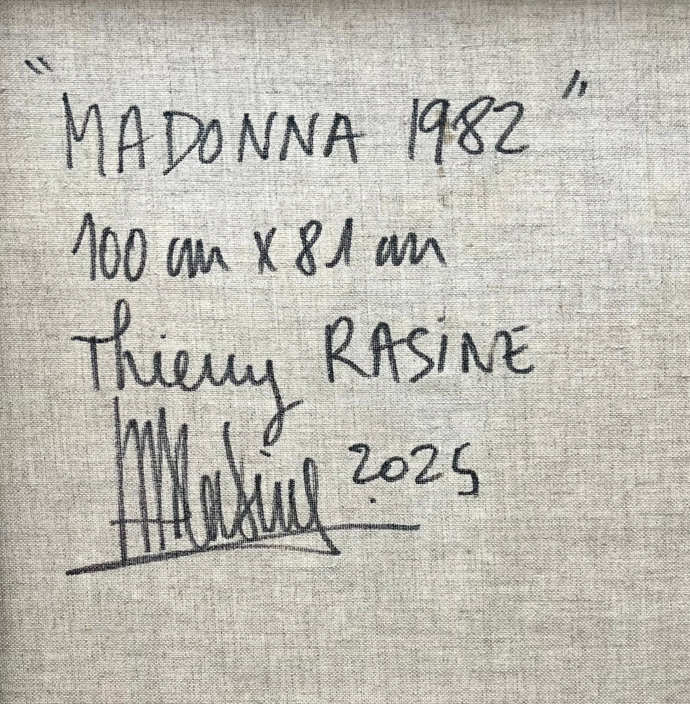 Tableau de THIERRY RASINE a pour titre Madonna style street pop art dim : THIERRY RASINEprix:1400