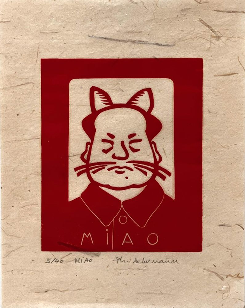 Editions d'art de PHILIPPE ACHERMANN a pour titre Miao style figuratif, graphique dim : PHILIPPE ACHERMANNprix:40