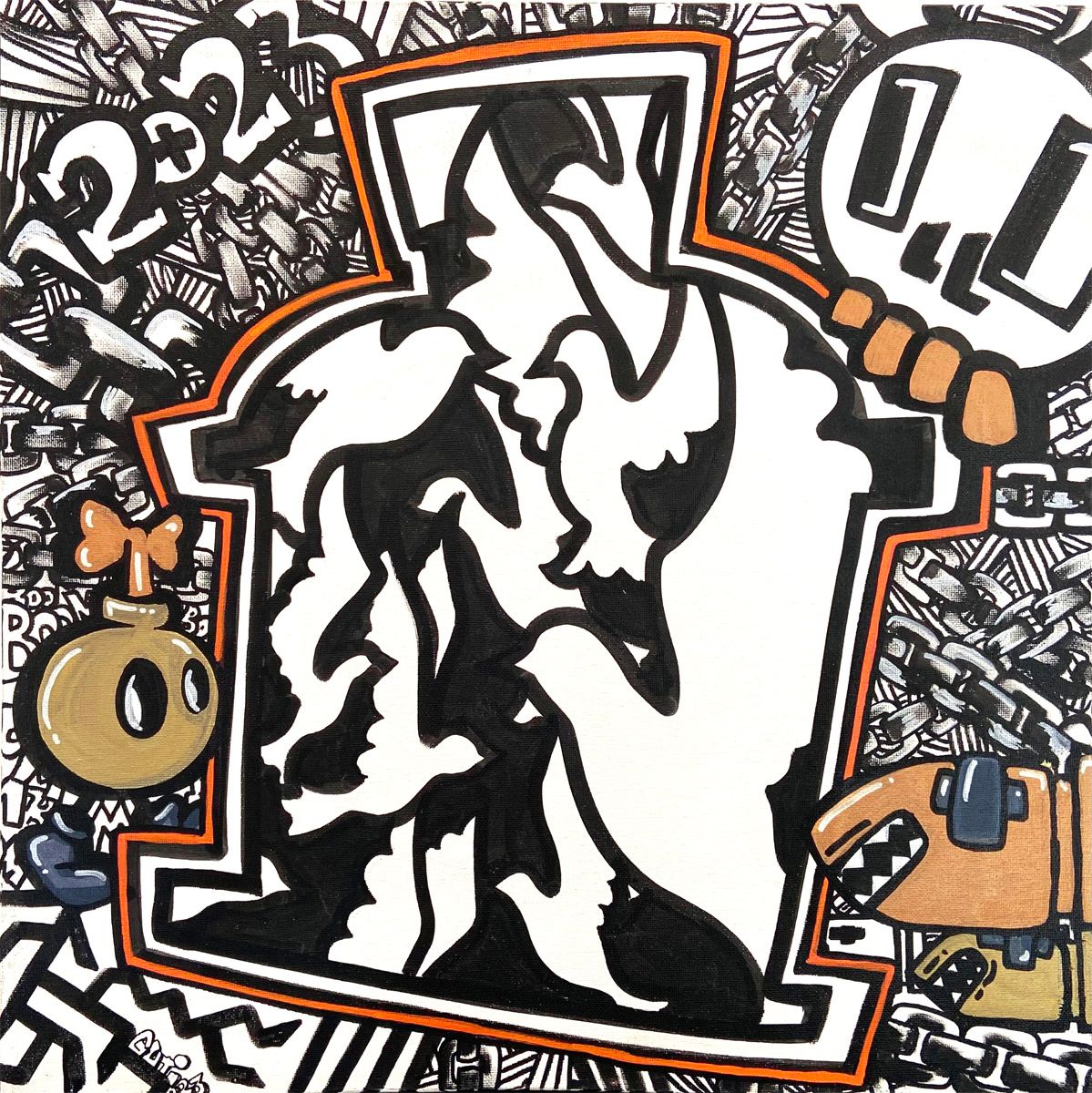 Tableau de GUTI a pour titre My Dream style street art dim : GUTIprix:250