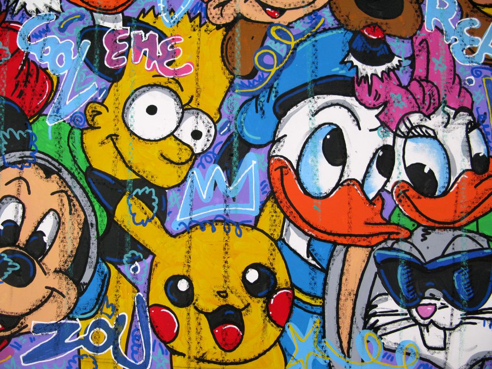 Tableau de RICO SAB a pour titre My own world style street pop art, street art dim : RICO SABprix:1500