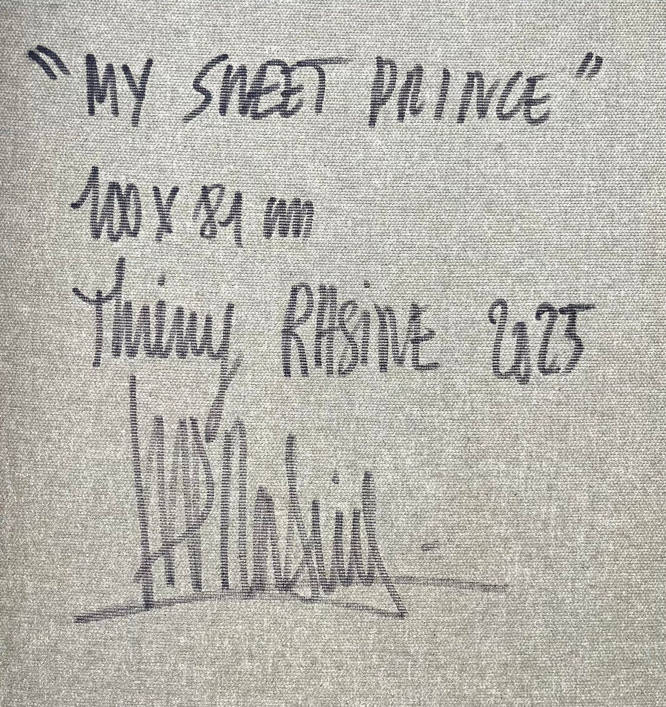 Tableau de THIERRY RASINE a pour titre My sweet Prince style street pop art dim : THIERRY RASINEprix:1400