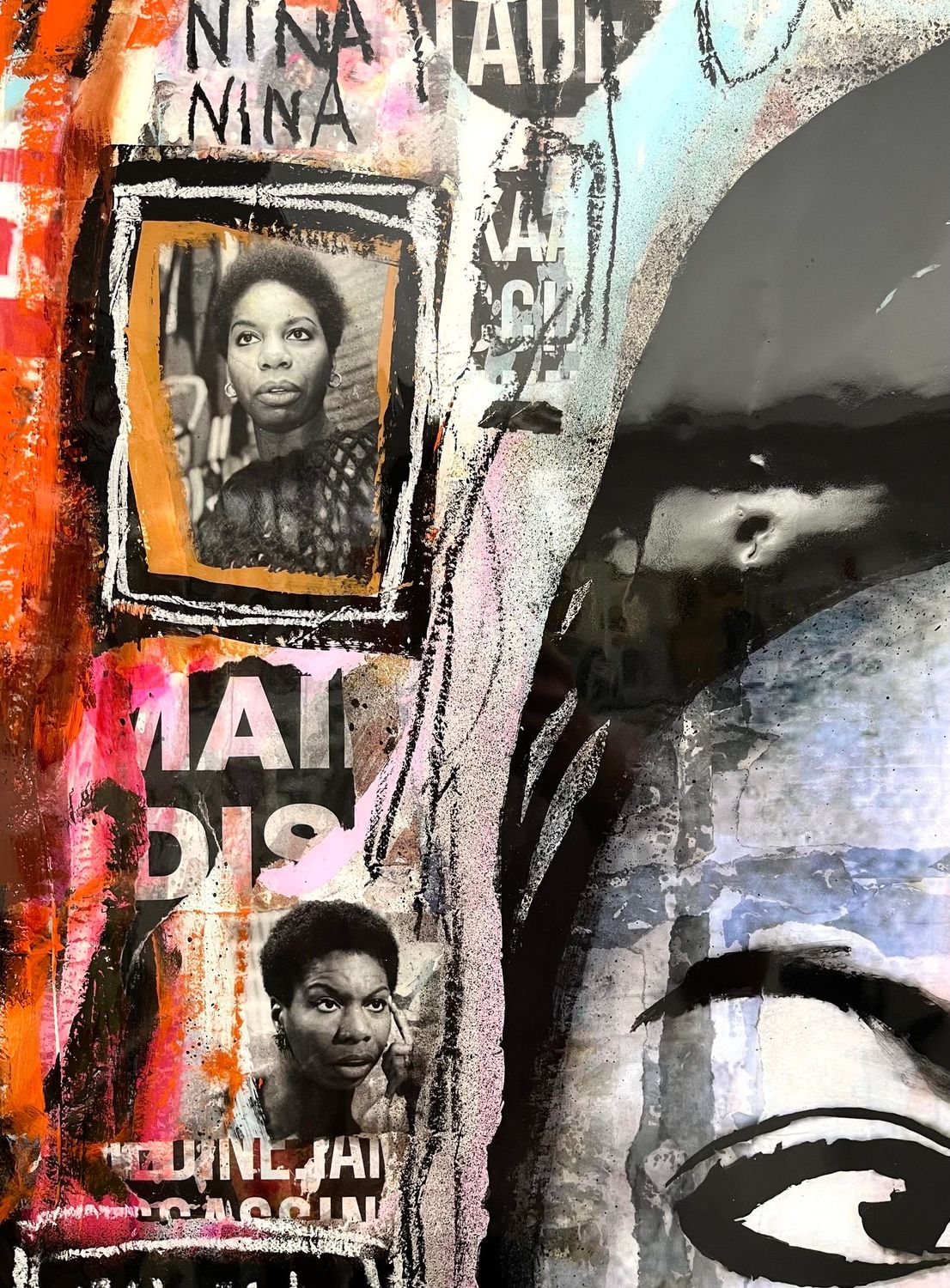 Tableau de THIERRY RASINE a pour titre Nina style street pop art dim : THIERRY RASINEprix:1400