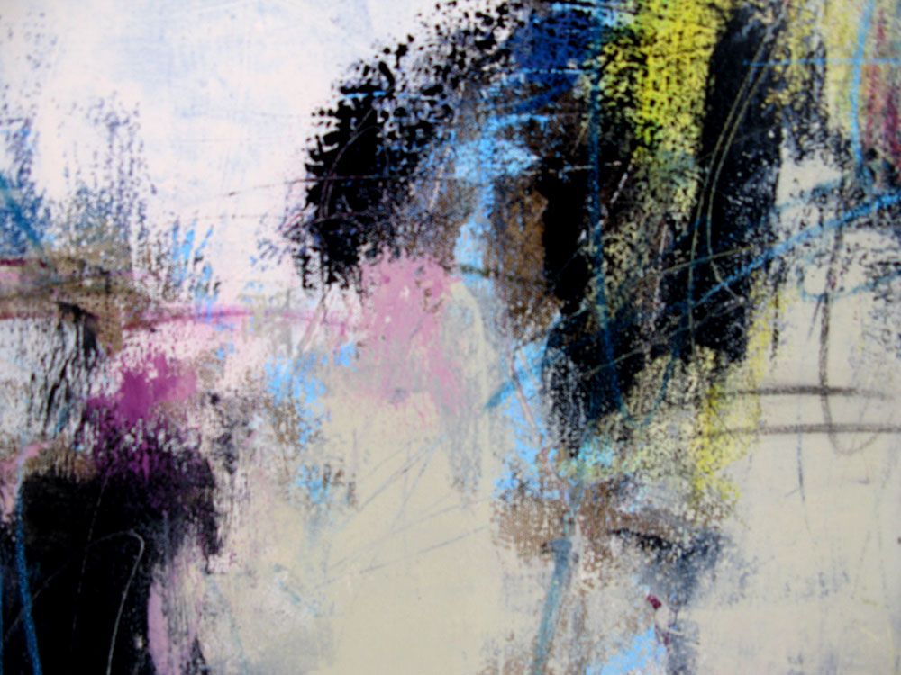 Tableau de TANIA CARRARA a pour titre Nuances de Printemps style abstrait dim : TANIA CARRARAprix:1100