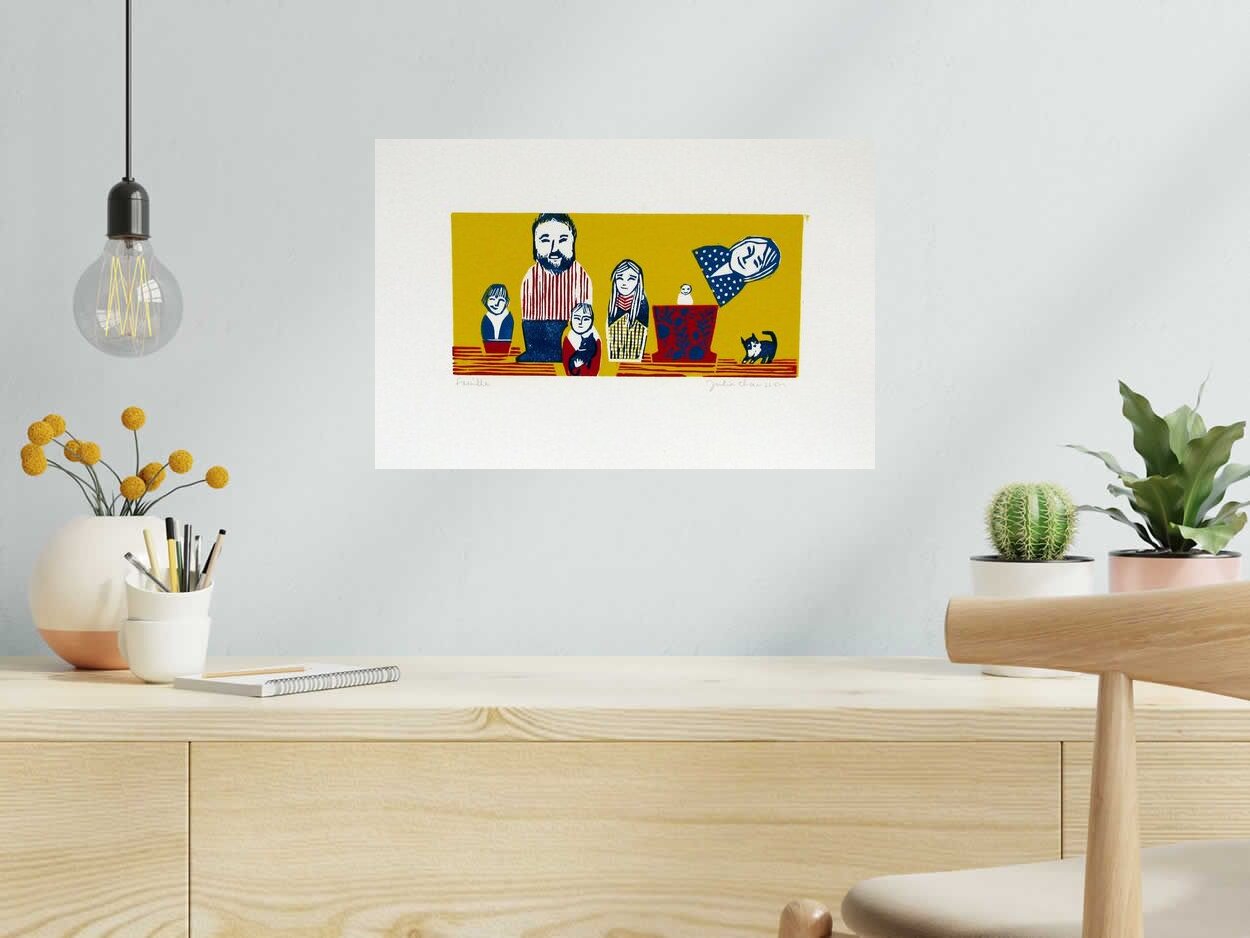 Dessin de JULIA CHAUSSON a pour titre FAMILLES style figuratif dim : JULIA CHAUSSONprix: