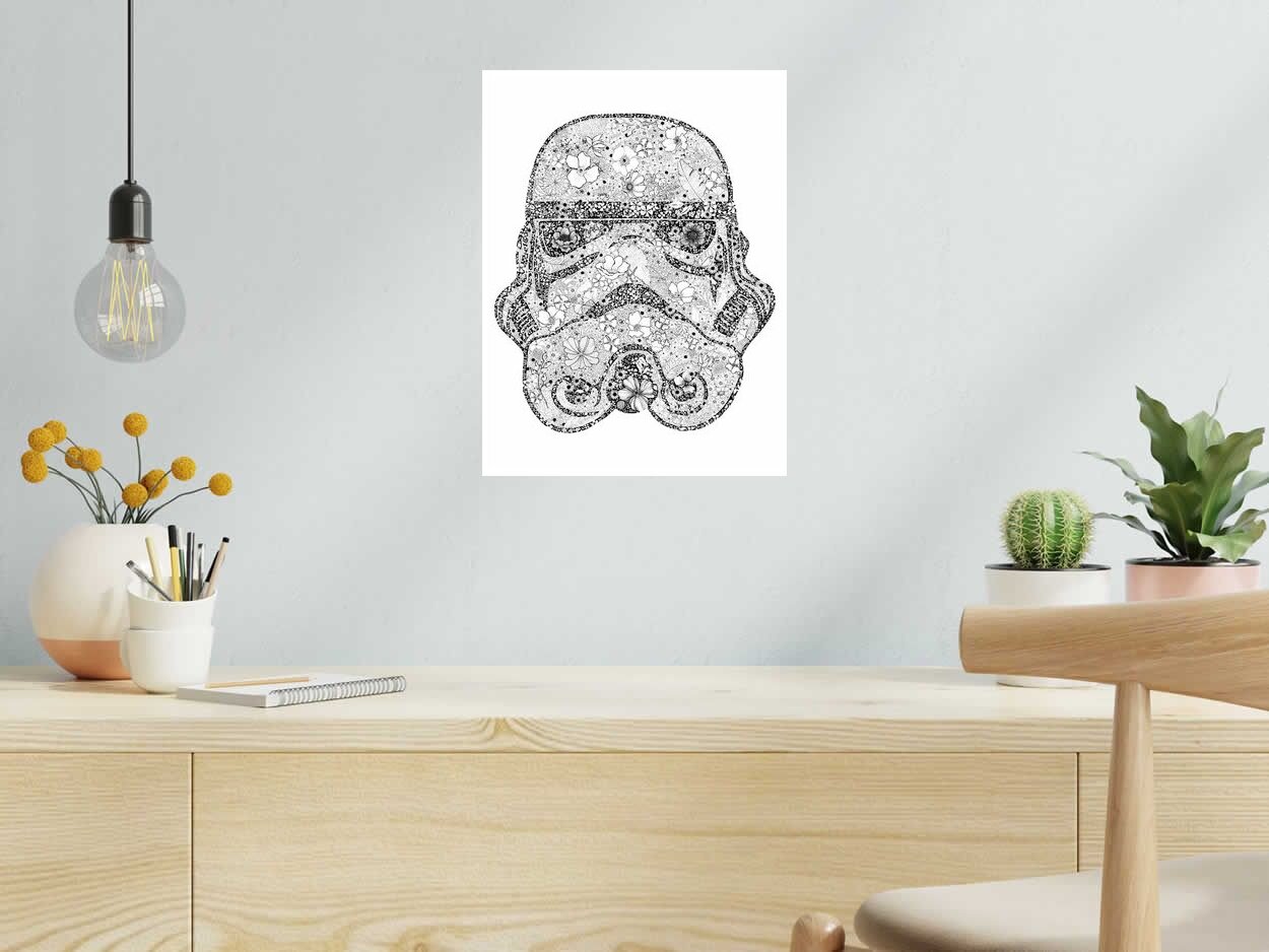 Editions d'art de CAMILLE POLI a pour titre STORMTROOPER style figuratif, graphique dim : CAMILLE POLIprix:90