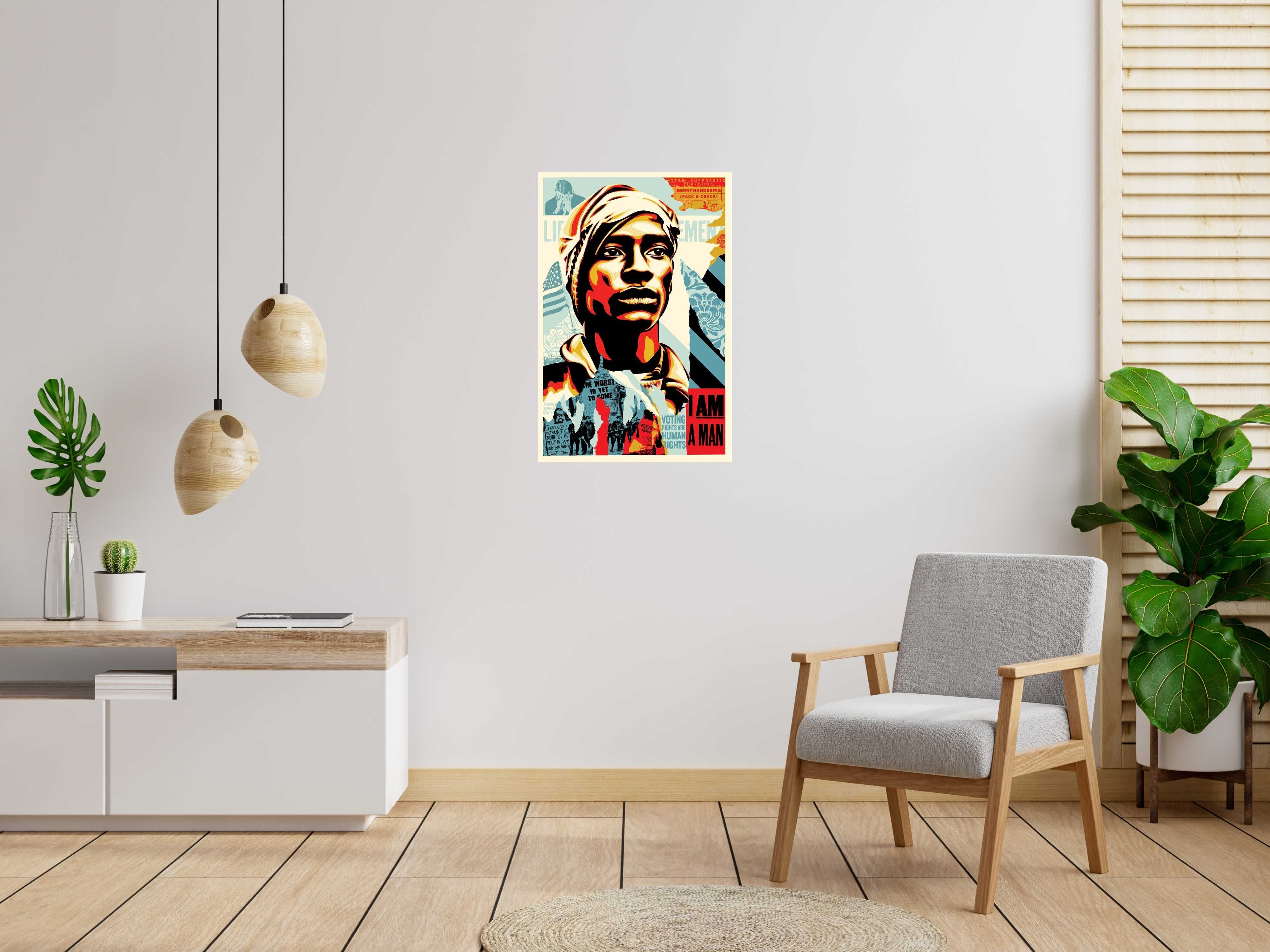 Editions d'art de OBEY : SHEPARD FAIREY a pour titre VOTING RIGHTS ARE HUMAN RIGHTS style street pop art, graphique dim : OBEY : SHEPARD FAIREY prix:140