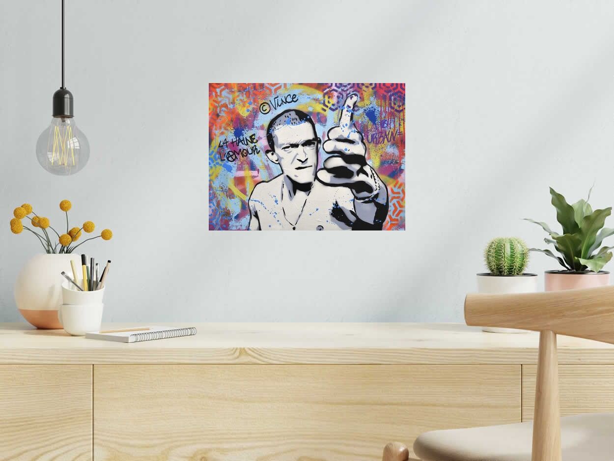 Editions d'art de SARA CHELOU a pour titre VINCE style street pop art, street art dim : SARA CHELOUprix:70