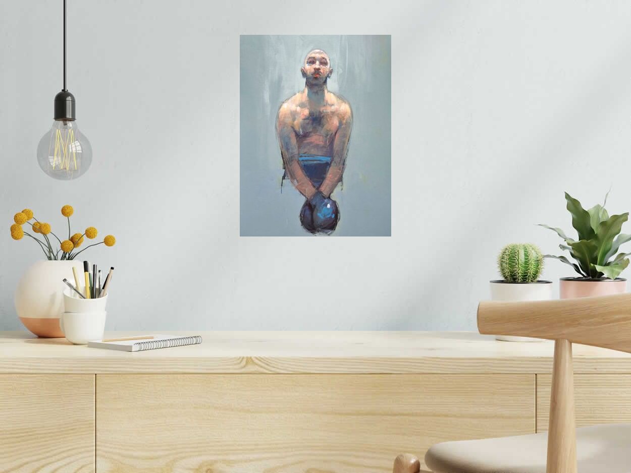Editions d'art de MASSEBEUF Olivier a pour titre BOXER style figuratif dim : MASSEBEUF Olivierprix:70