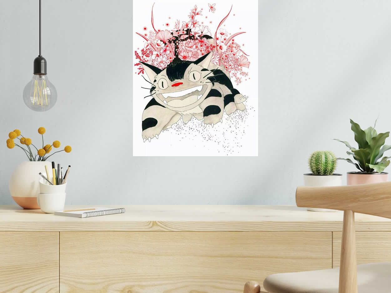 Editions d'art de CAMILLE POLI a pour titre FLOWER TOTORO III style figuratif dim : CAMILLE POLIprix:160