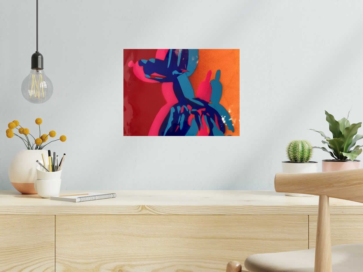 Editions d'art de WAWAPOD a pour titre Koons Ilusion style street pop art, graphique dim : WAWAPODprix:220