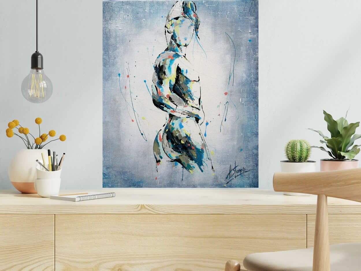 Tableau de AMANDYNE S. a pour titre LE CONQUISTADOR style figuratif dim : AMANDYNE S.prix:500
