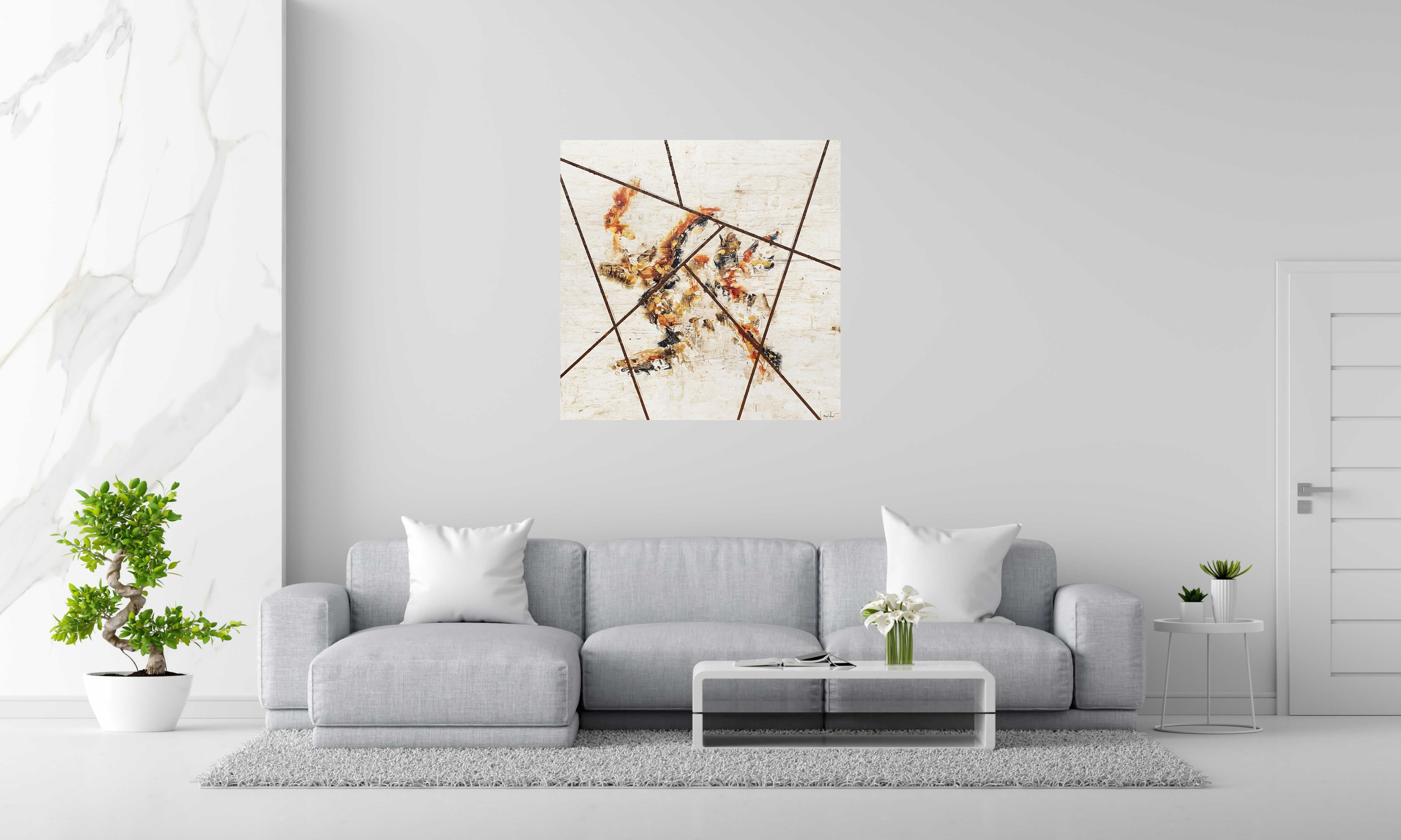 Tableau de LUDOVIC MERCHER a pour titre Rust cage style abstrait dim : LUDOVIC MERCHERprix:1000