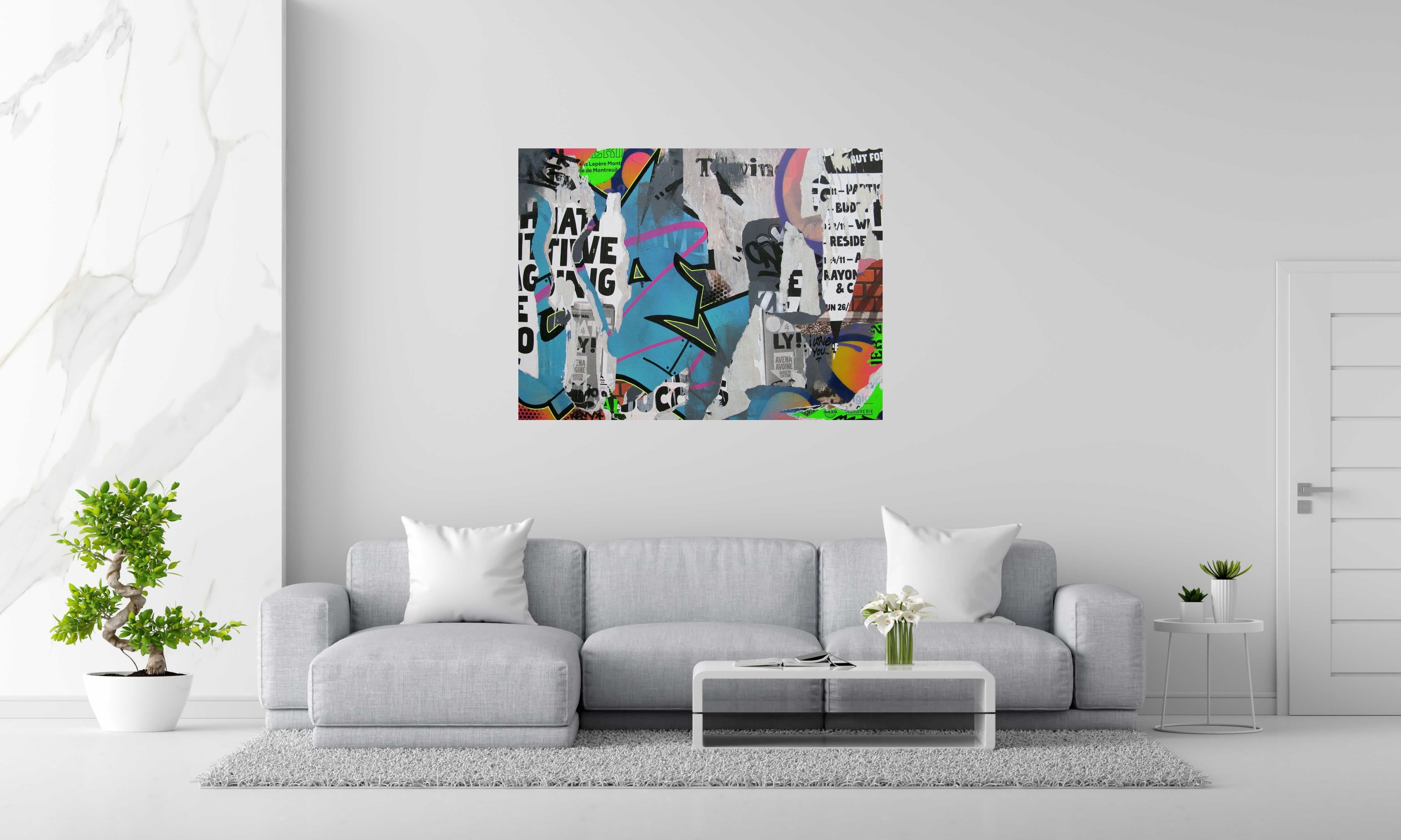 Tableau de KENY a pour titre Twins style graffiti, street art dim : KENYprix:1000