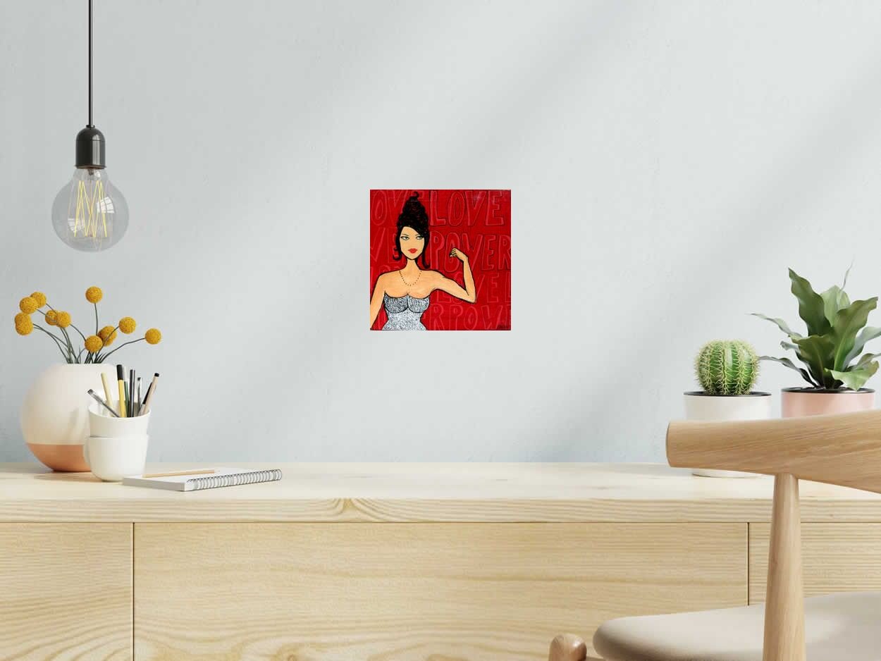 Tableau de CACOU a pour titre LOVE POWER style graphique dim : CACOUprix:80