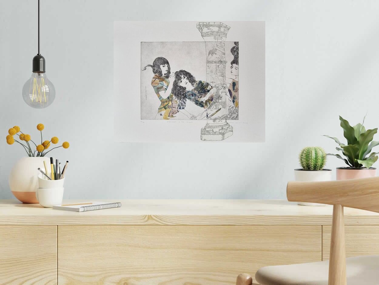 Editions d'art de ATSUKO ISHII a pour titre STRANGER IN THE NIGHT style figuratif dim : ATSUKO ISHIIprix:250