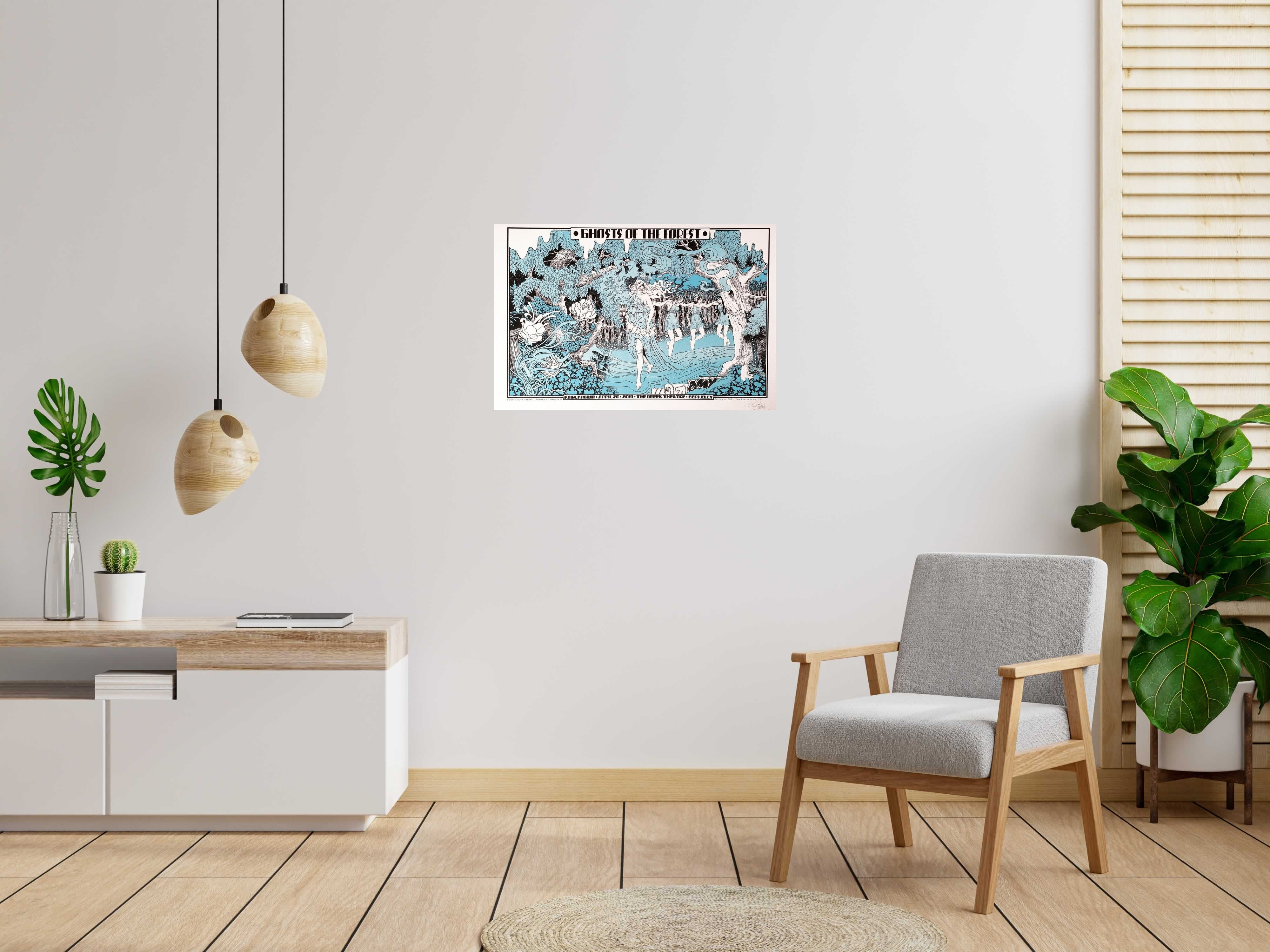 Editions d'art de CHUCK SPERRY a pour titre GHOSTS OF THE FOREST TEST BLUE style figuratif dim : CHUCK SPERRYprix:600