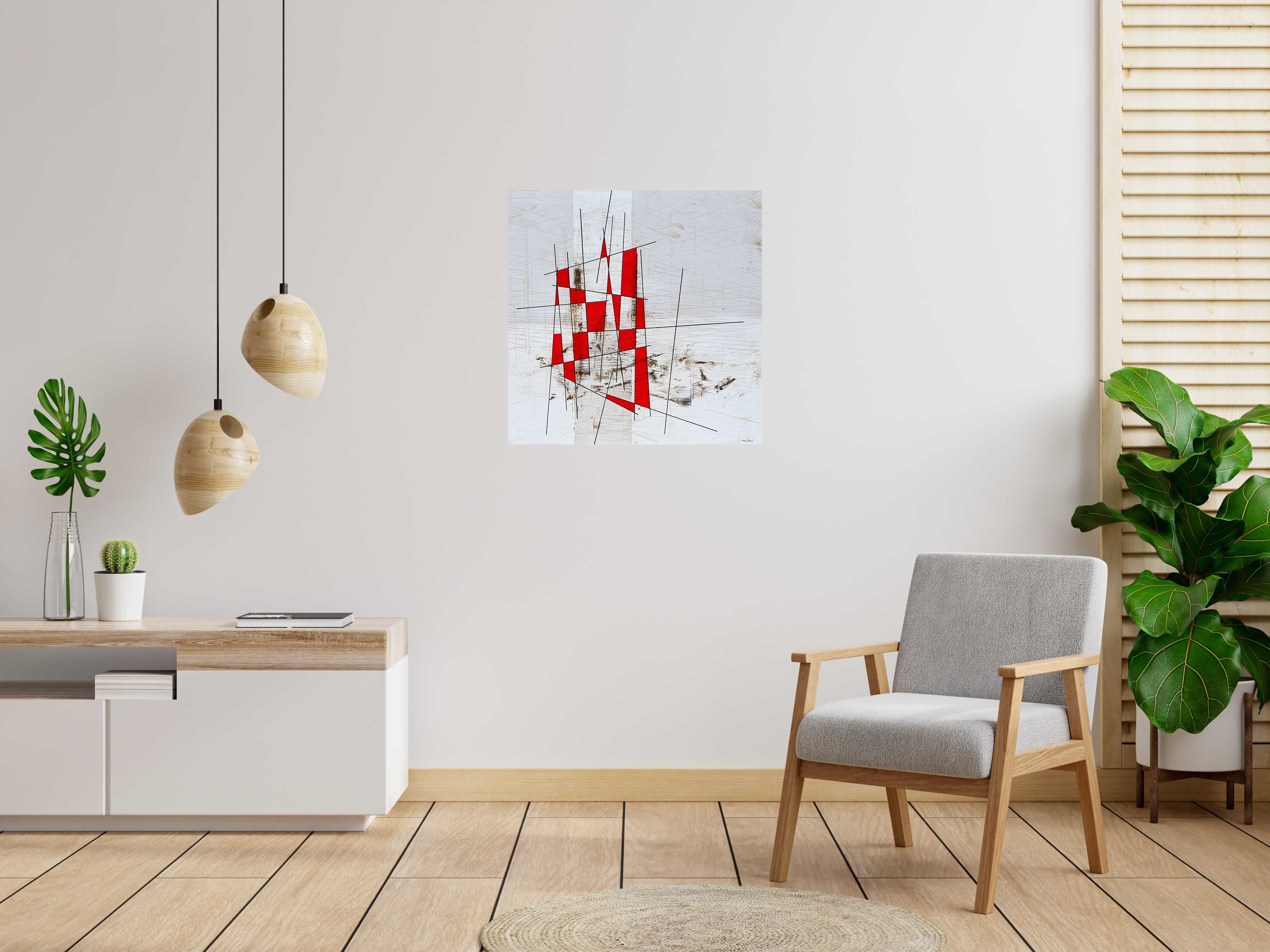 Tableau de LUDOVIC MERCHER a pour titre ÉCLATS style abstrait dim : LUDOVIC MERCHERprix:750