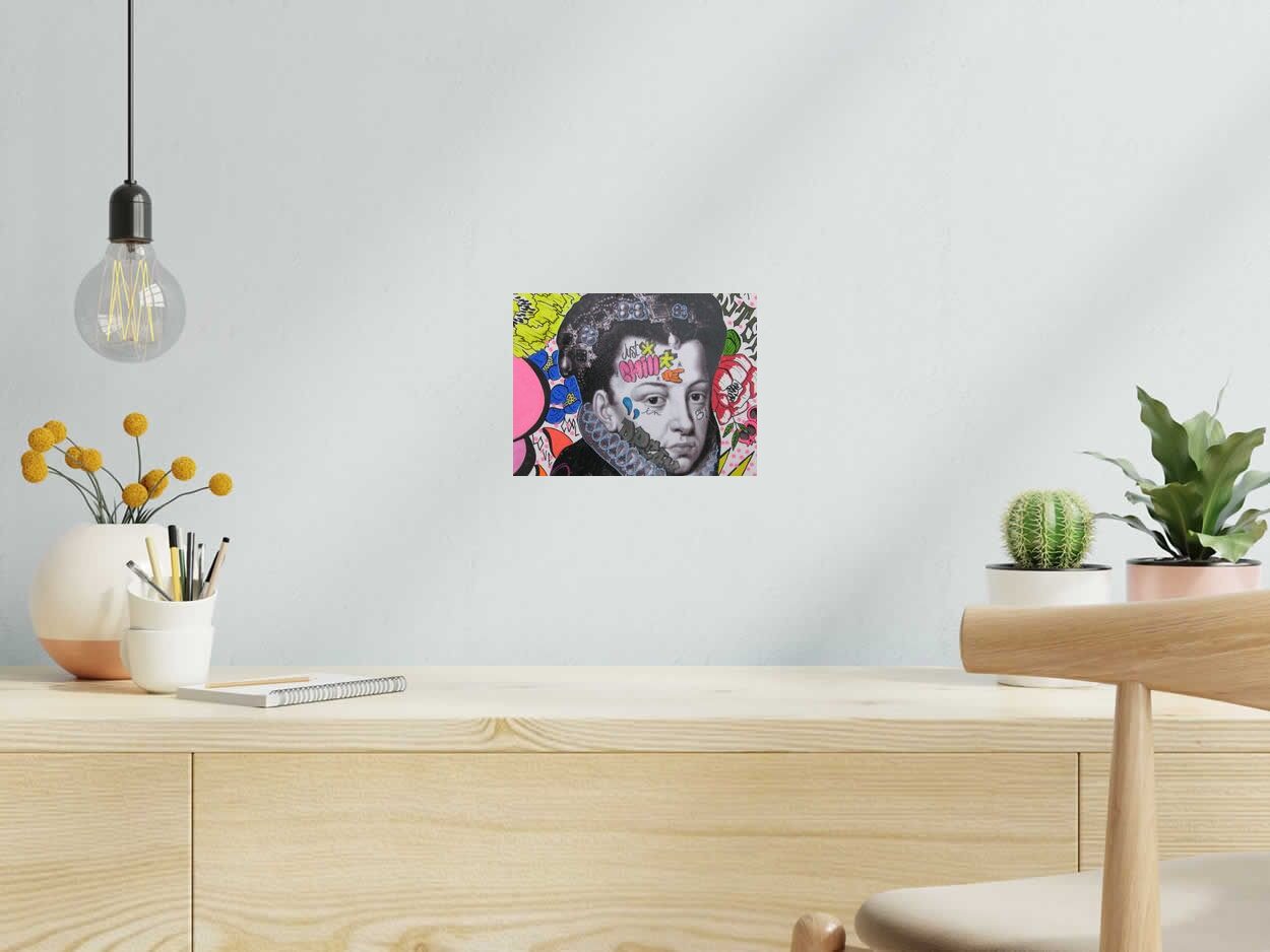 Dessin de LN LE PAPE a pour titre Just chill style street pop art dim : LN LE PAPEprix:80