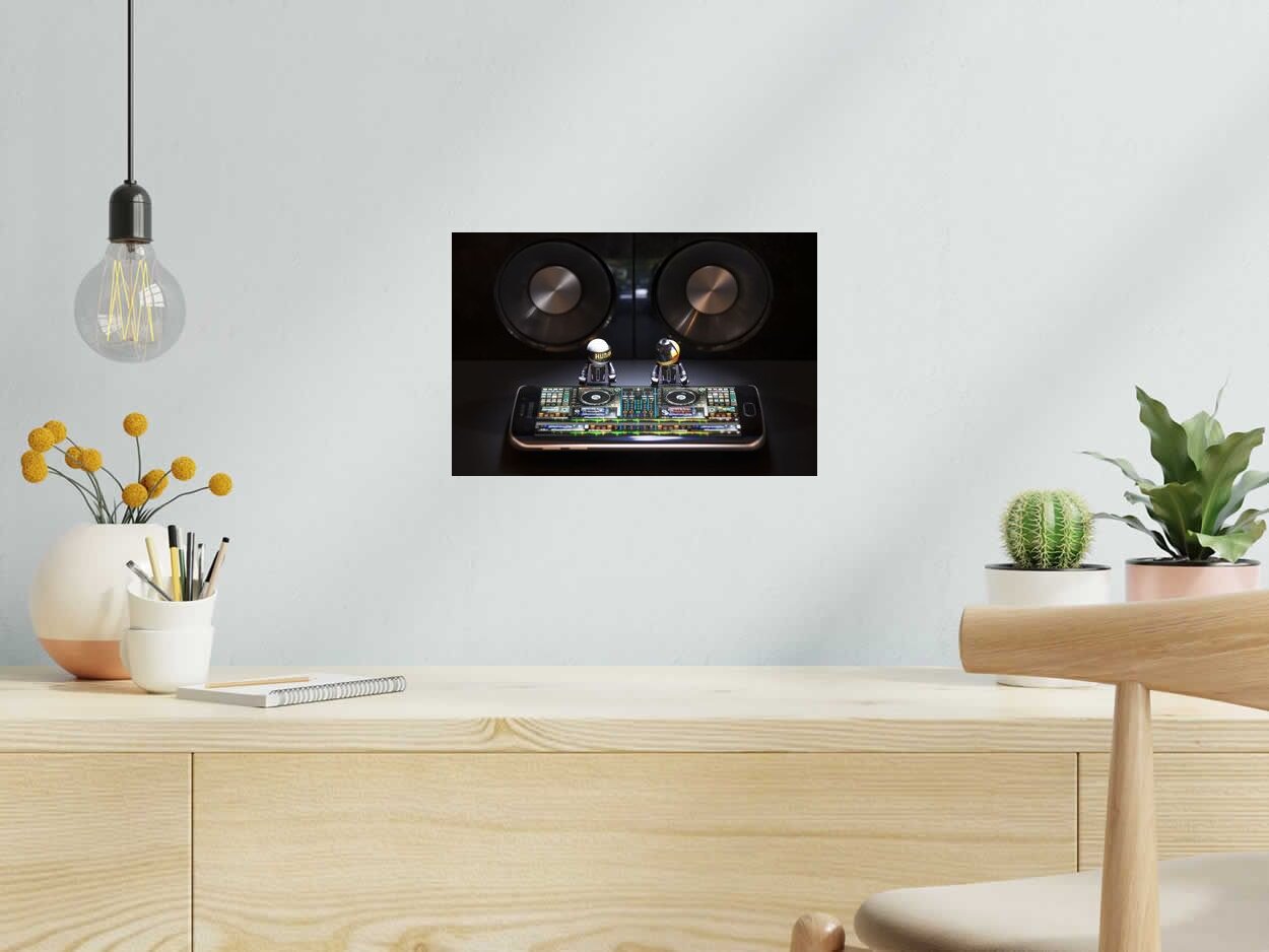 Photo de SAMSOFY a pour titre DAFT PUNK E/A style graphique dim : SAMSOFYprix:60