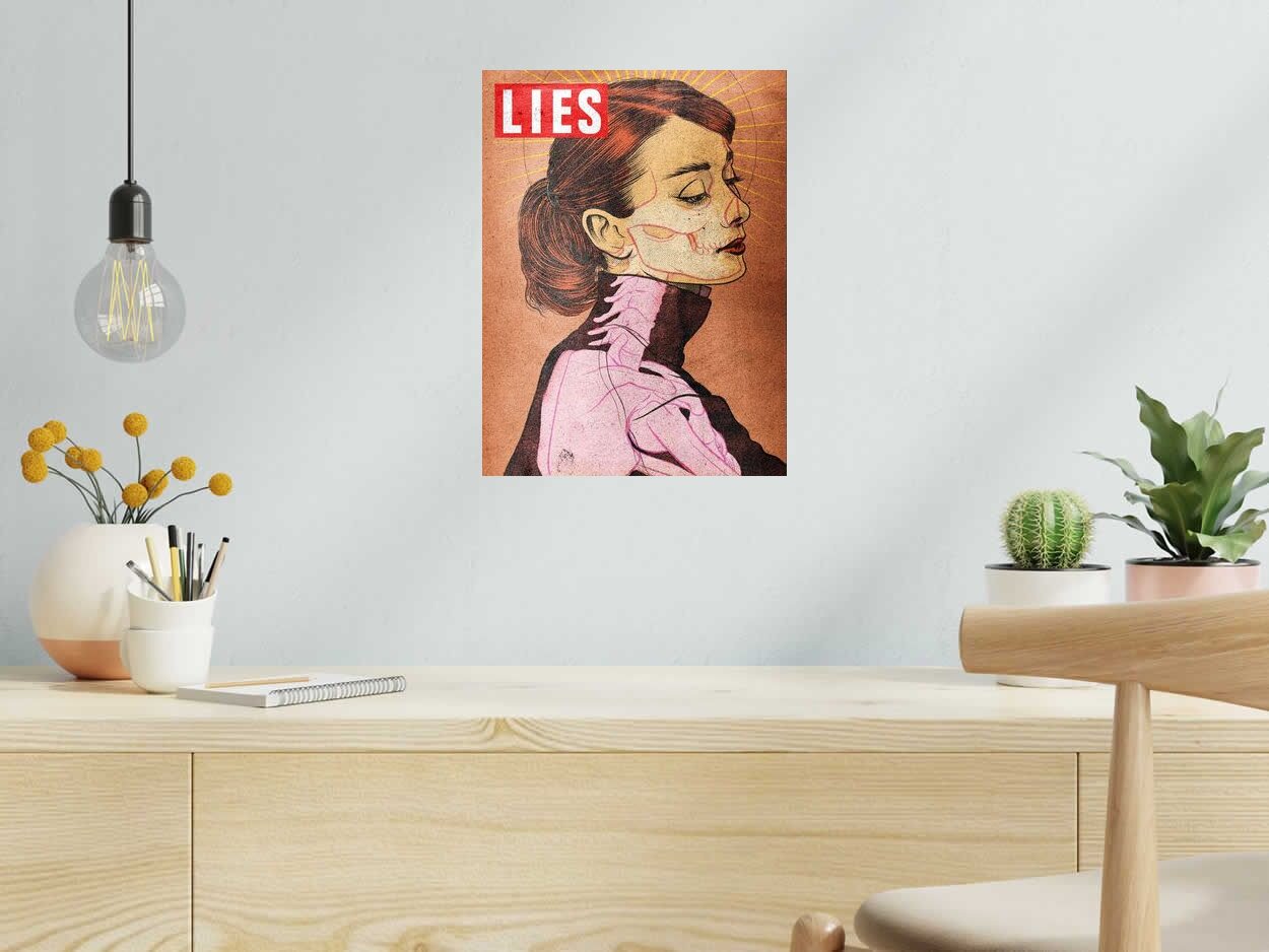 Editions d'art de Carlos Olmo a pour titre Lies-Audrey Hepburn style figuratif dim : Carlos Olmoprix:60