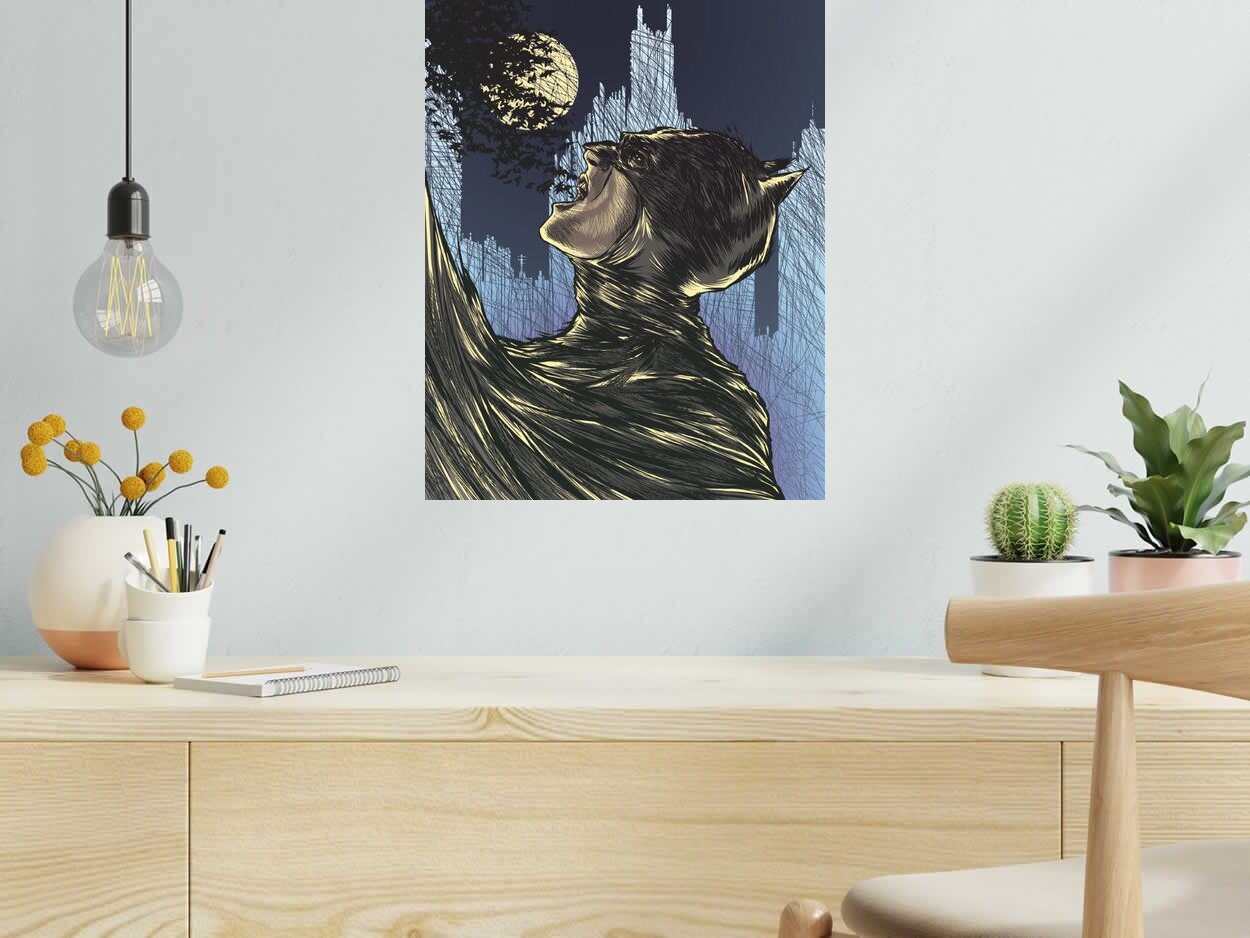 Editions d'art de Carlos Olmo a pour titre I'am Gotham style figuratif dim : Carlos Olmoprix:80