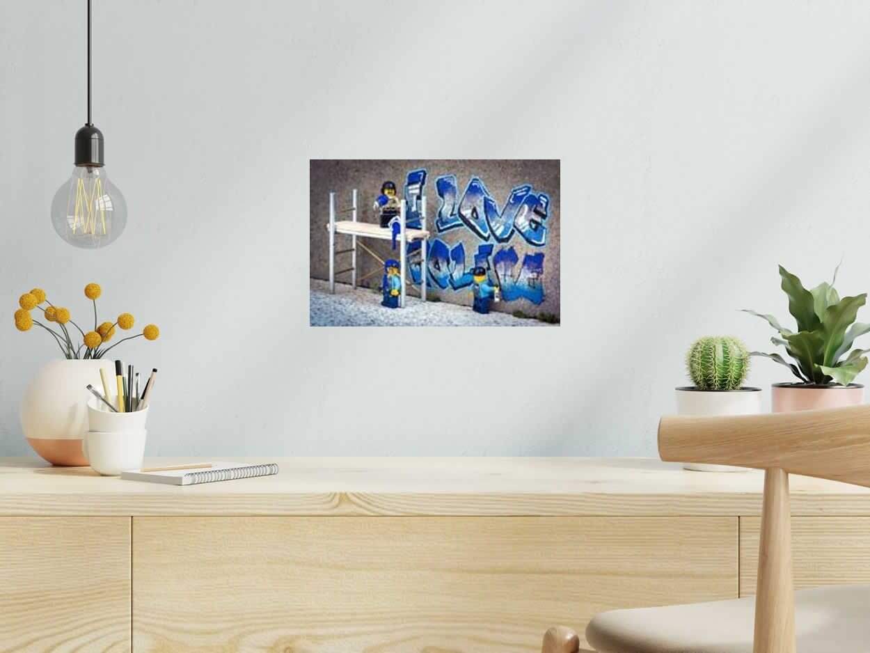 Photo de SAMSOFY a pour titre I LOVE POLICE style graphique dim : SAMSOFYprix:60