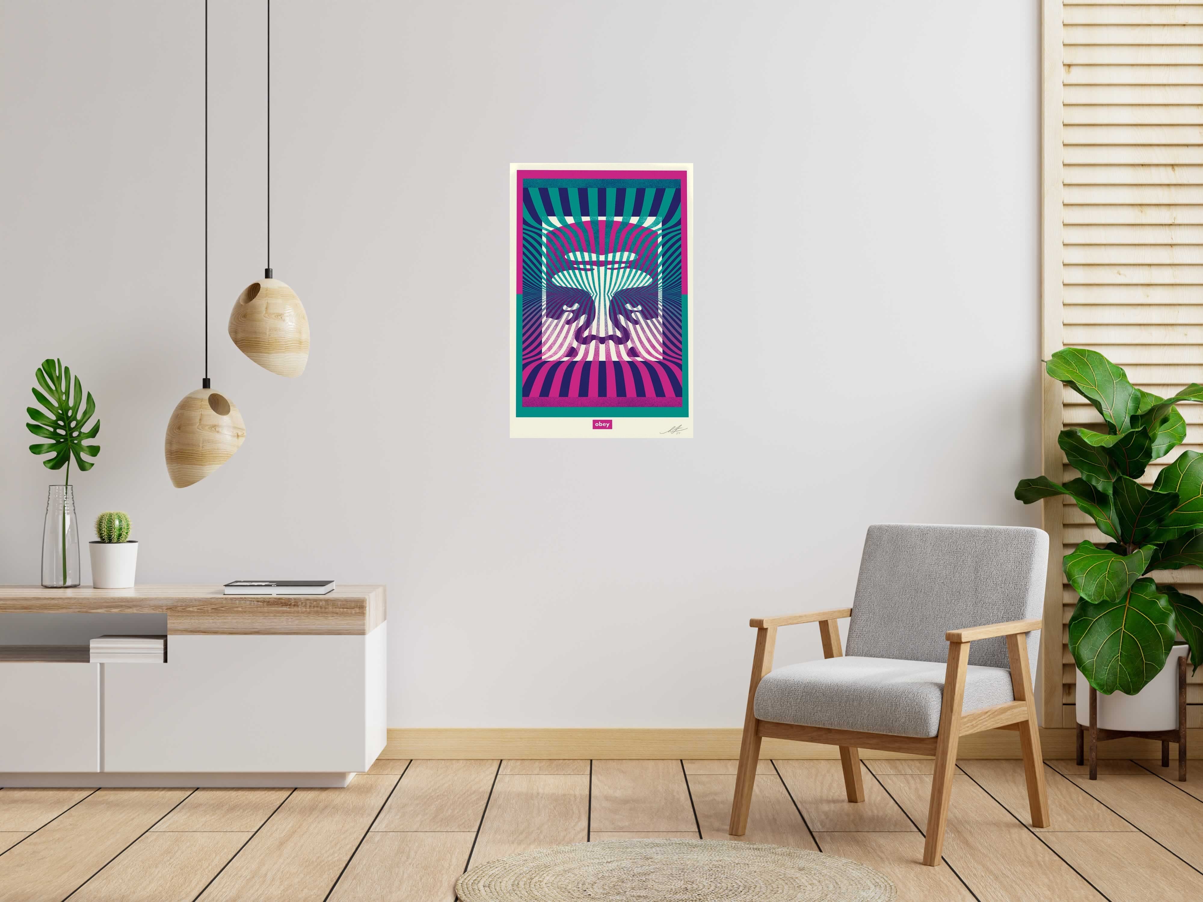 Editions d'art de OBEY : SHEPARD FAIREY a pour titre Op Art Icon Offset style street pop art dim : OBEY : SHEPARD FAIREY prix:100