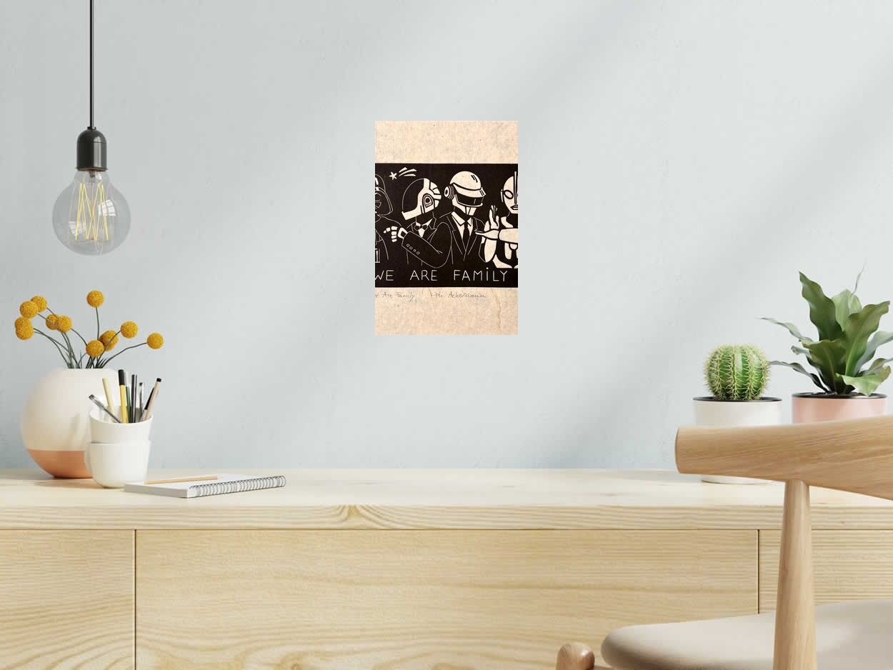 Editions d'art de PHILIPPE ACHERMANN a pour titre We are family style figuratif dim : PHILIPPE ACHERMANNprix:60