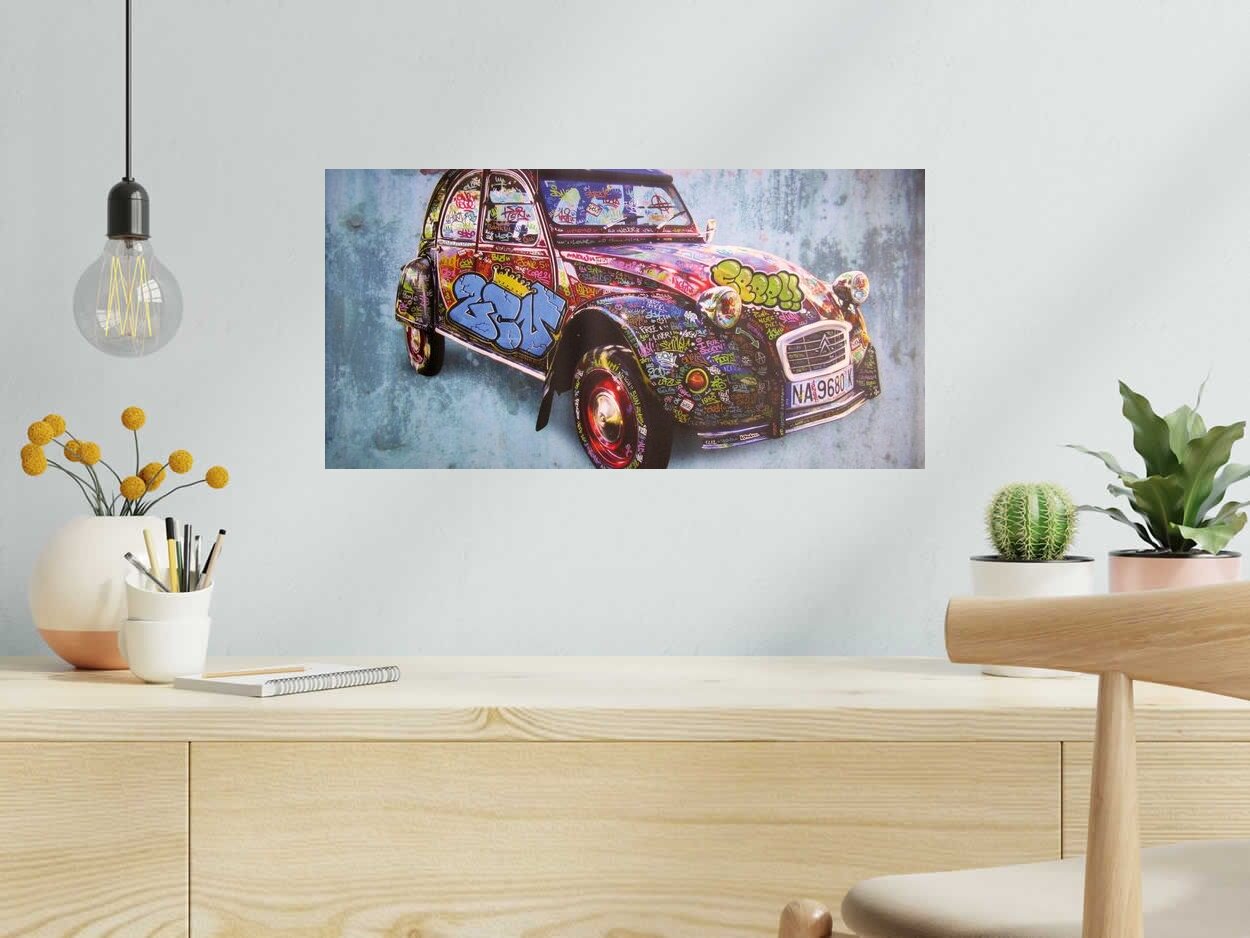 Editions d'art de BLACH a pour titre 2 CV style graffiti, street pop art dim : BLACHprix:80