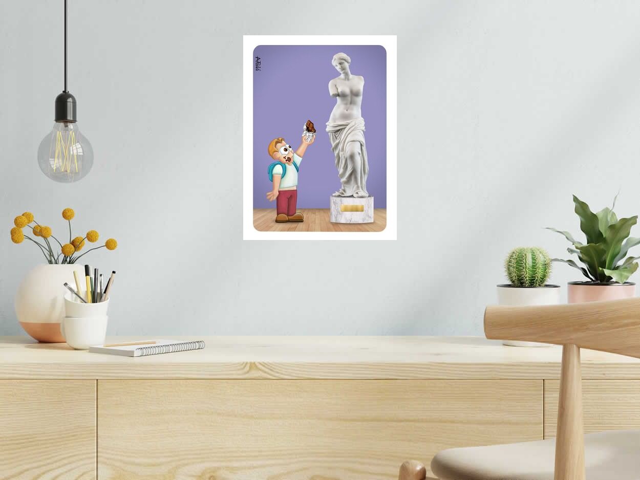Editions d'art de L'ARTISTE PITRE a pour titre PAS DE BRAS style figuratif, graphique dim : L'ARTISTE PITREprix:40