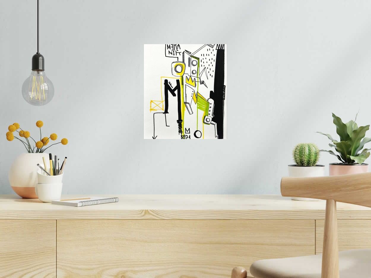 Dessin de TAREK a pour titre Geometric style street pop art dim : TAREKprix:130