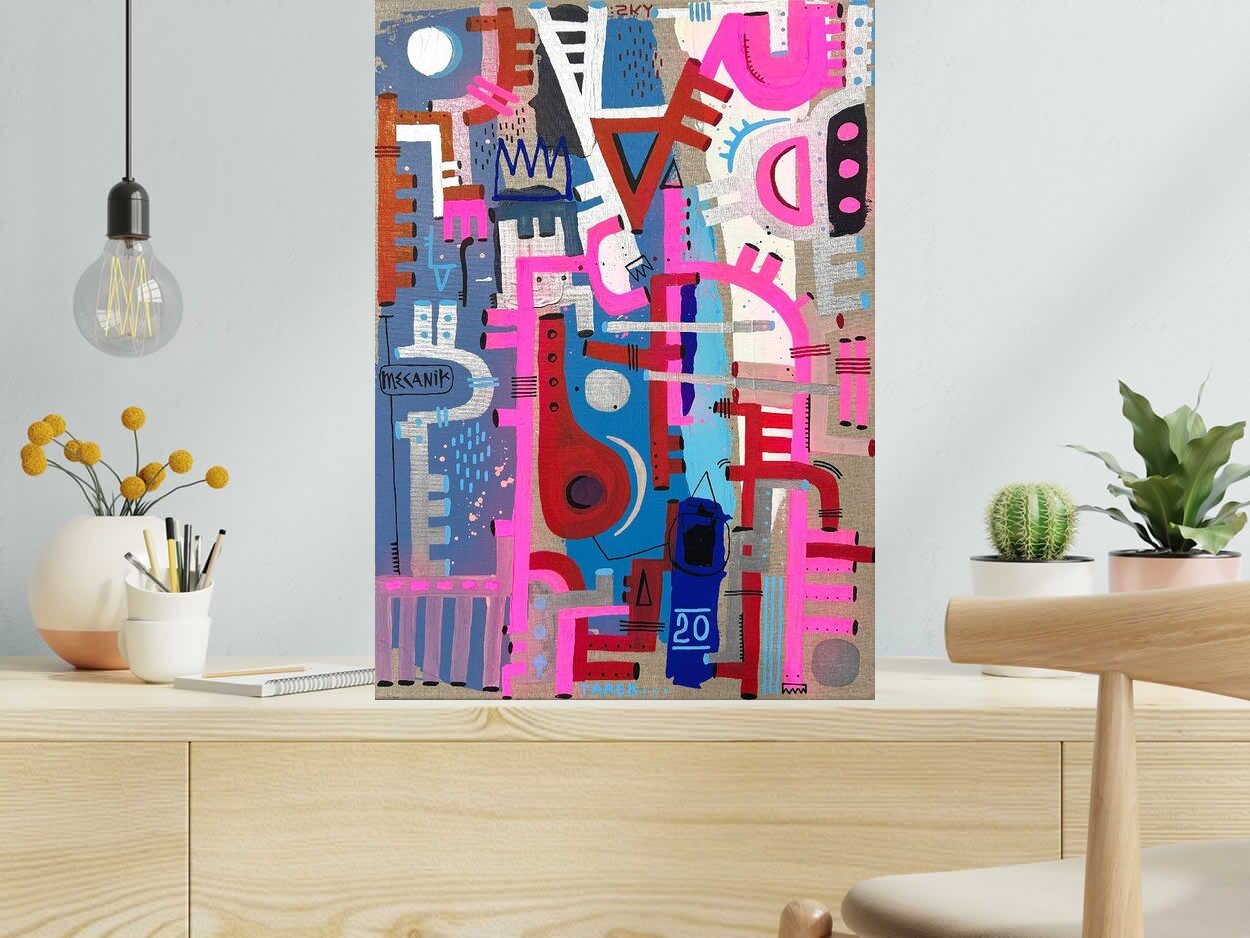 Dessin de TAREK a pour titre Sky geometric style street pop art dim : TAREKprix:1800