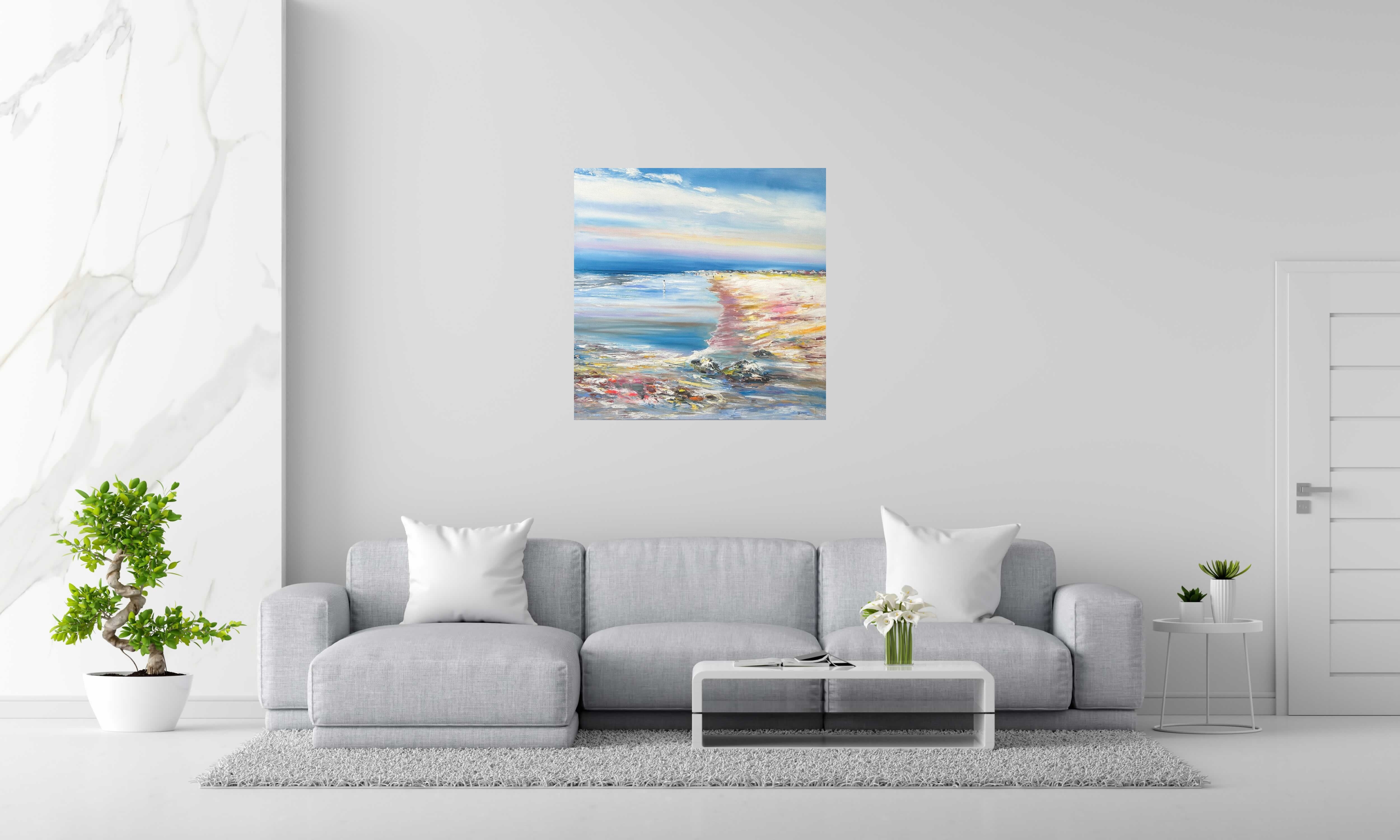 Tableau de PHIL a pour titre Longue plage style figuratif dim : PHILprix:700