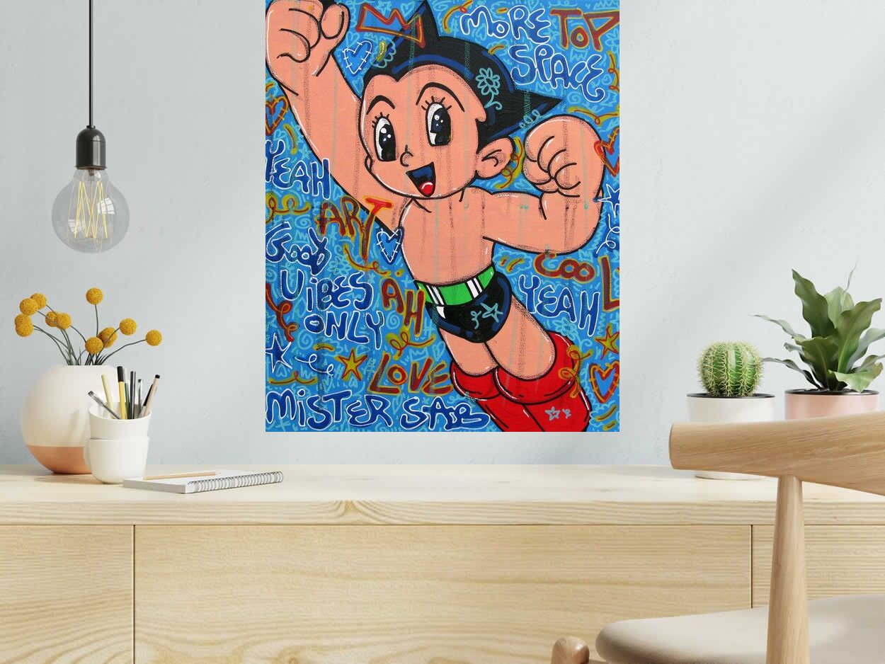 Tableau de RICO SAB a pour titre More Space style street pop art, street art dim : RICO SABprix:290