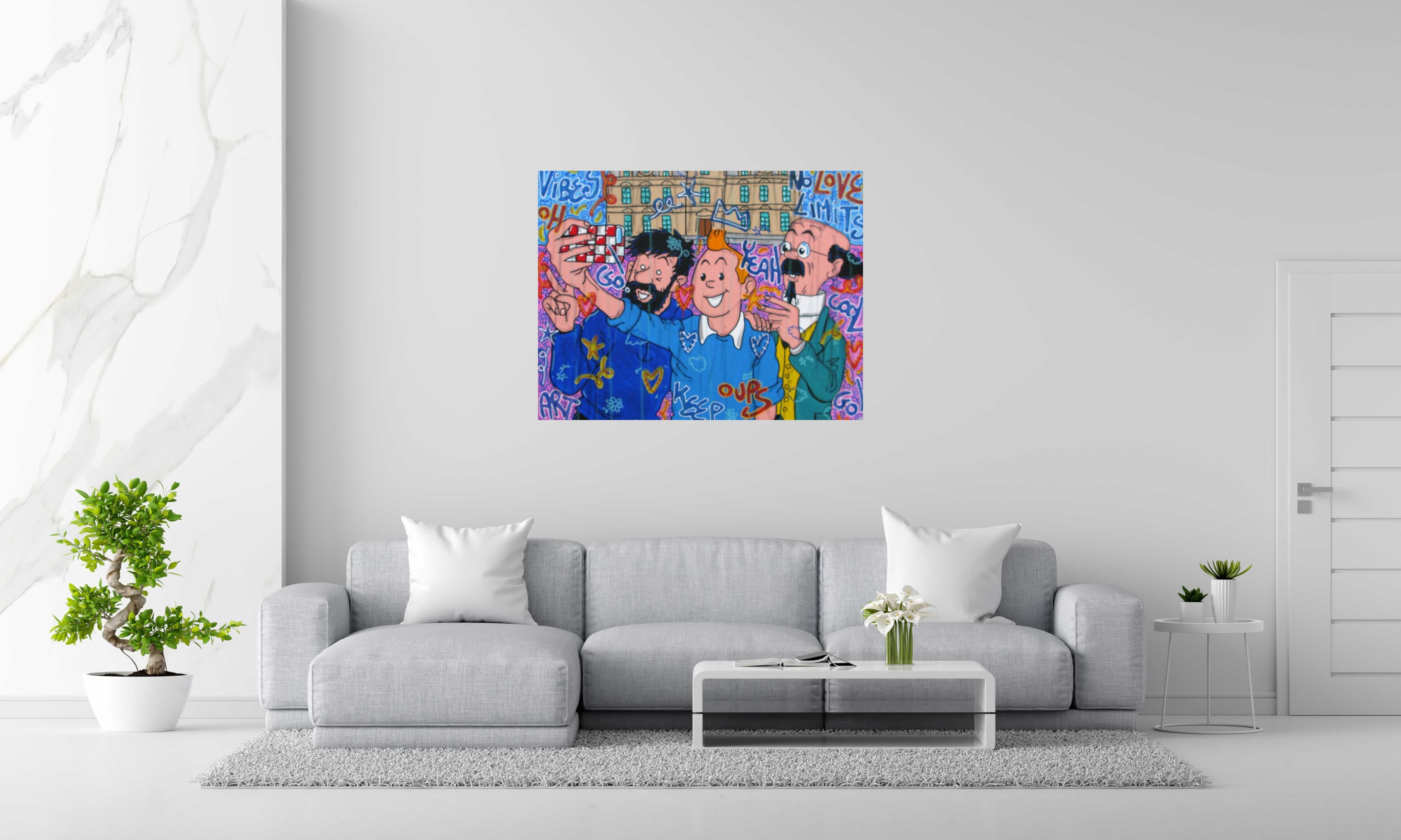 Tableau de RICO SAB a pour titre Good vibes only style street pop art, street art dim : RICO SABprix:950