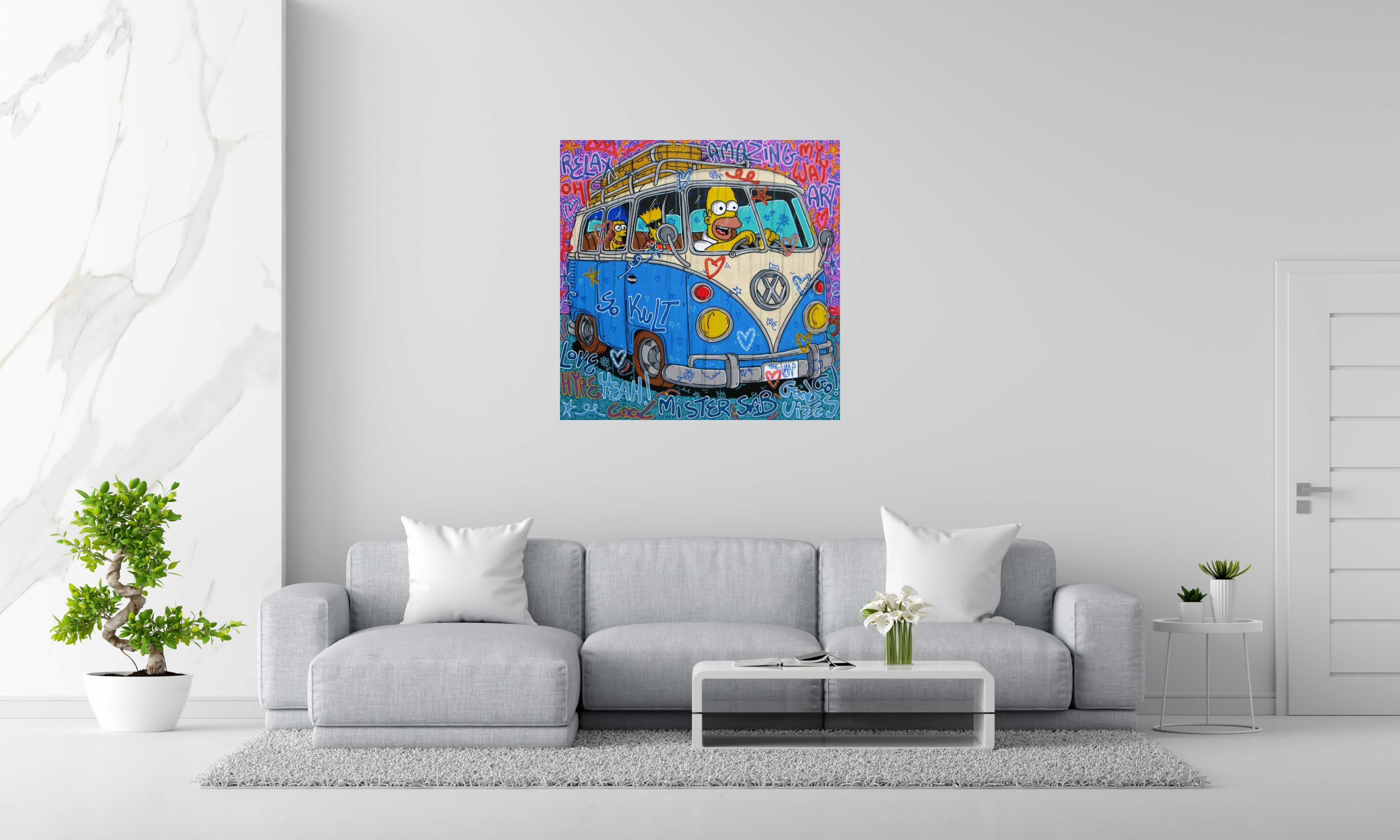 Tableau de RICO SAB a pour titre Van's life style street pop art, street art dim : RICO SABprix:950