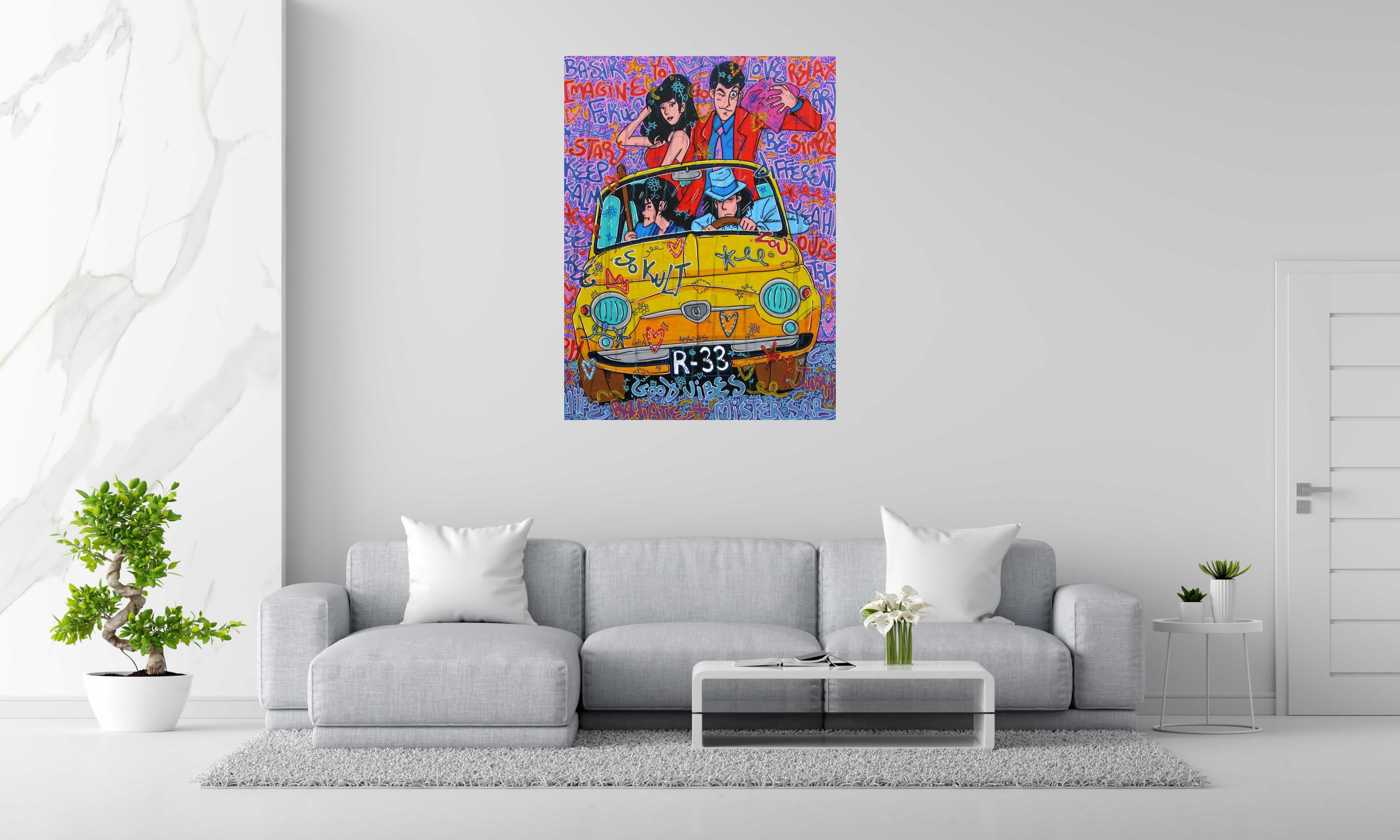 Tableau de RICO SAB a pour titre Amazing Lupin style street pop art, street art dim : RICO SABprix:1350
