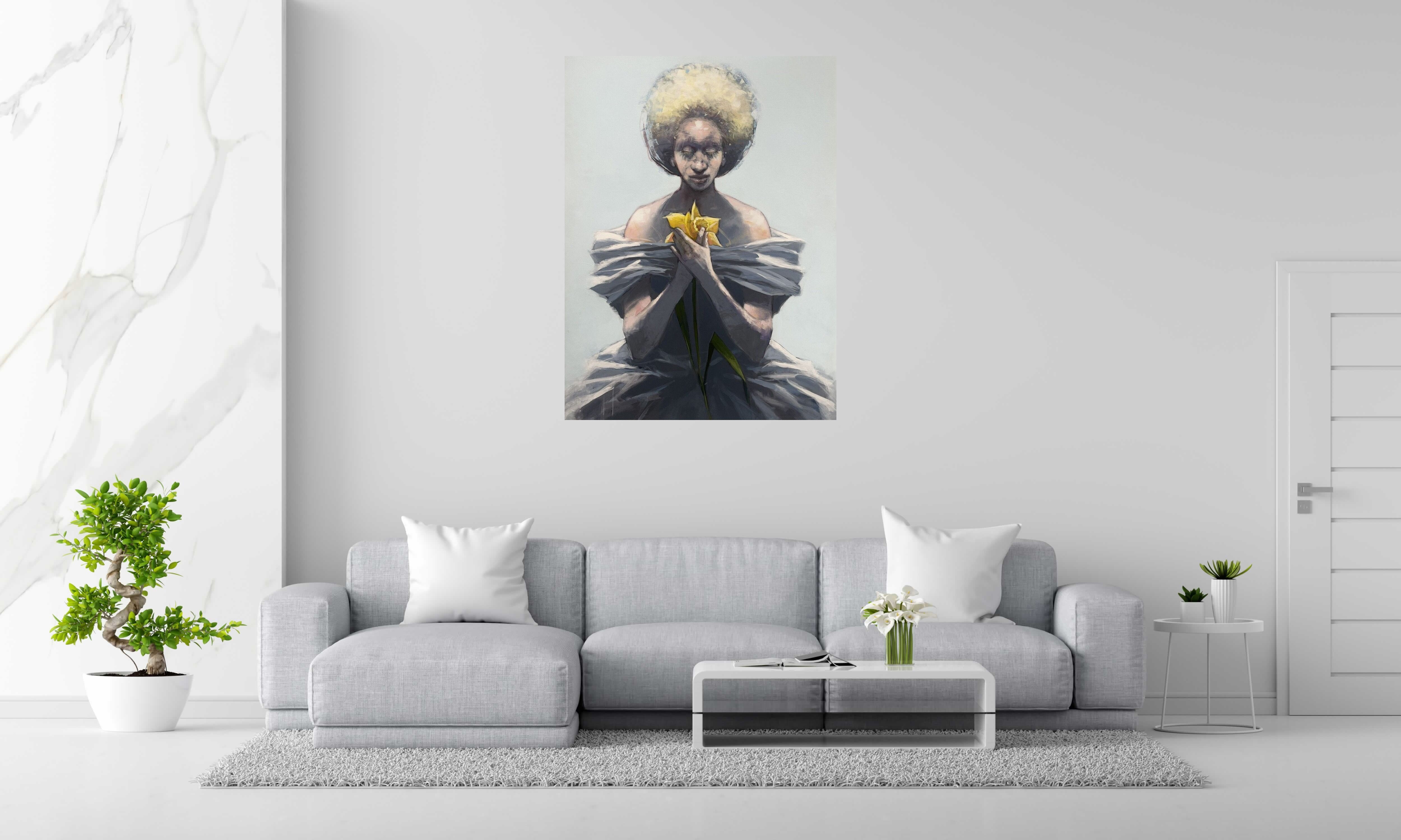 Tableau de MASSEBEUF Olivier a pour titre Daffodil style figuratif dim : MASSEBEUF Olivierprix:1500