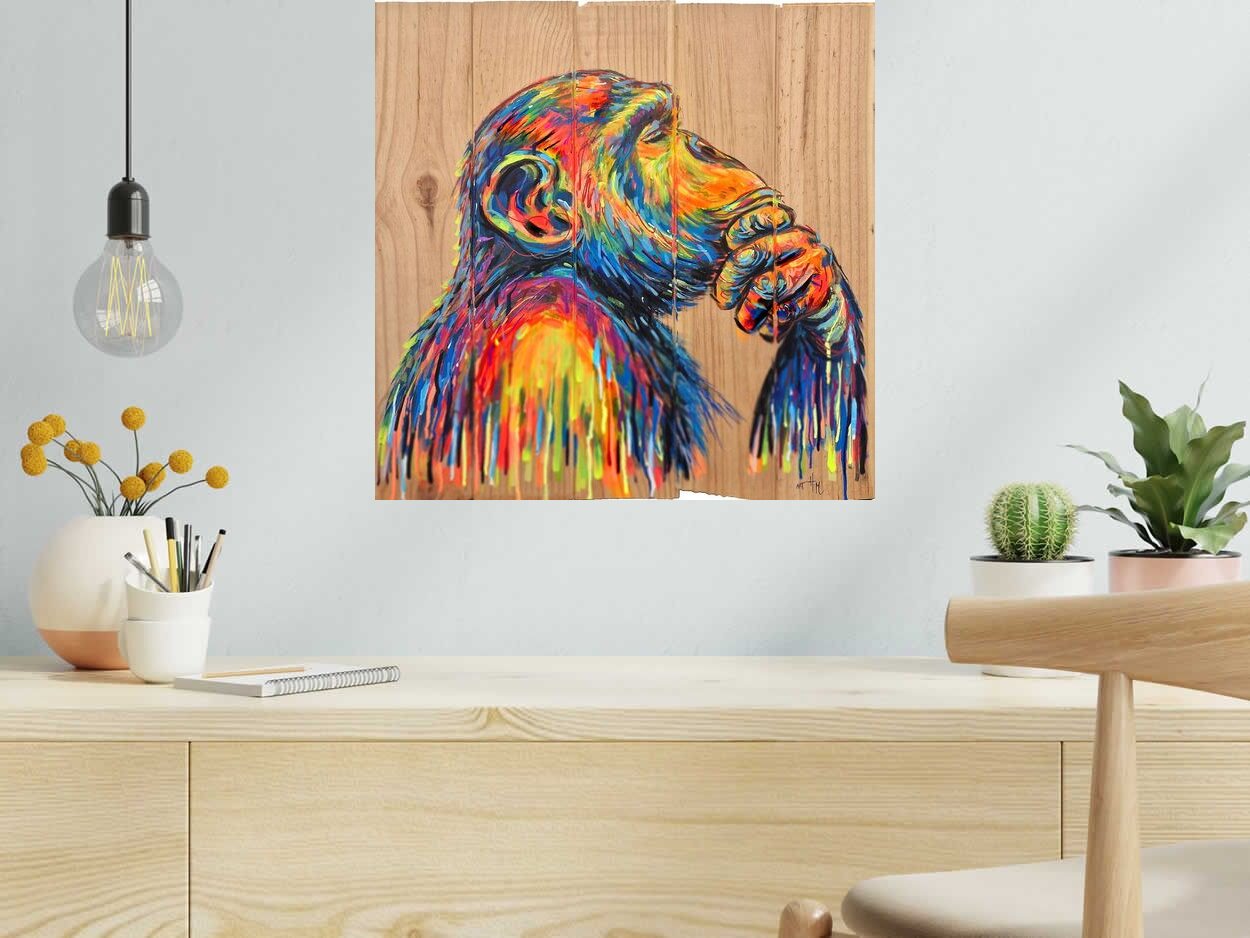 Tableau de ART HM a pour titre Cogito style street art dim : ART HMprix:450